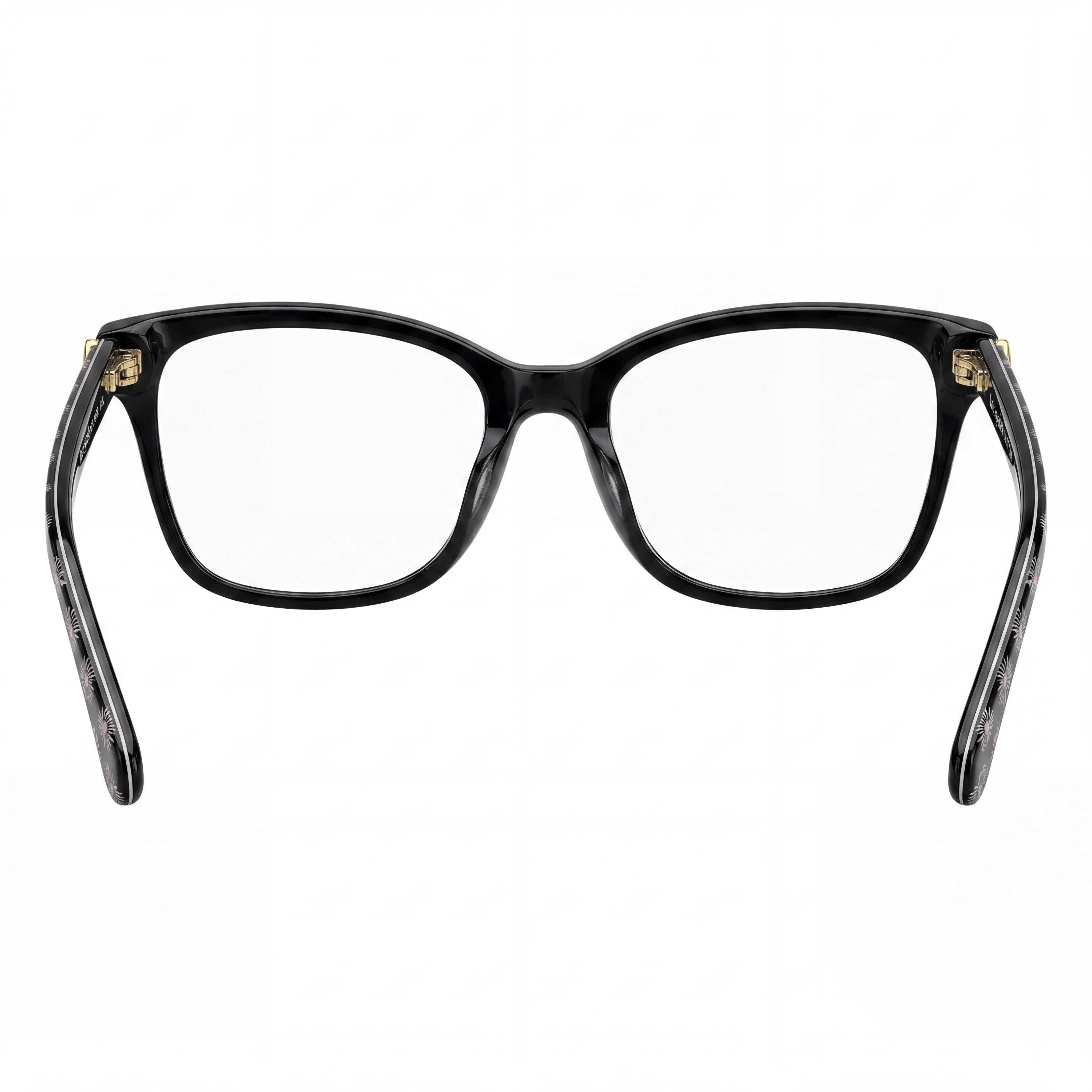 kate spade new york Cailye Gafas ópticas de montura de plástico de patrón rectangular negro para mujer 53-18-140, Photo 3