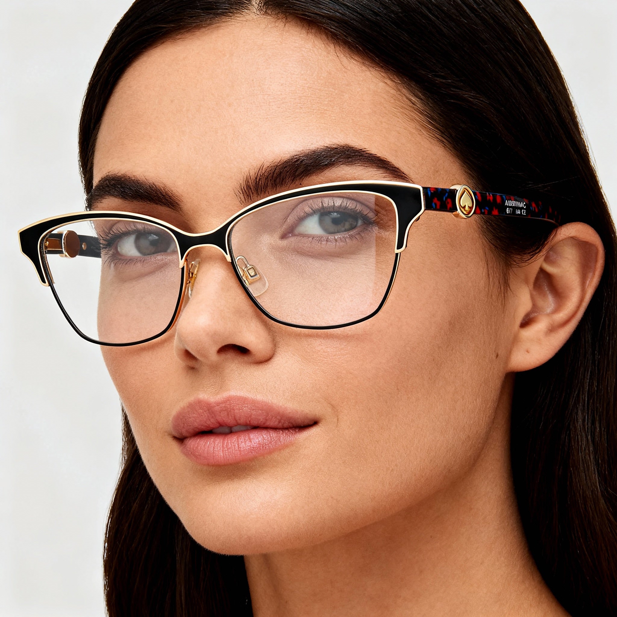 kate spade new york Audrina/G Women's Black Gold Stainless Steel Cat Eye Prescription Eyeglasses 53-15-140, Photo 3