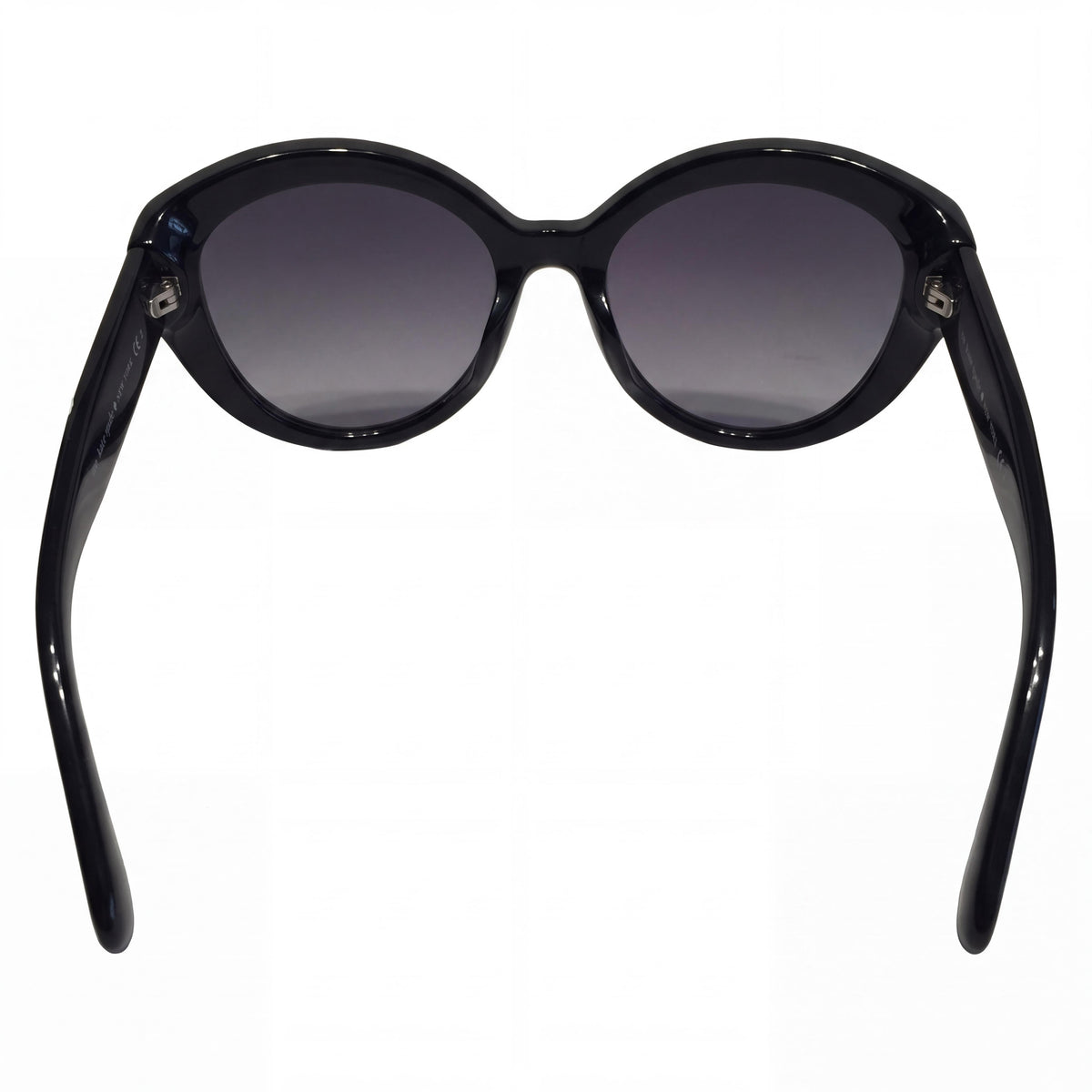 kate spade new york 0D28 Black Cateye Sunglasses for Women with Black Frame and Black Lenses, 55mm, Photo 3