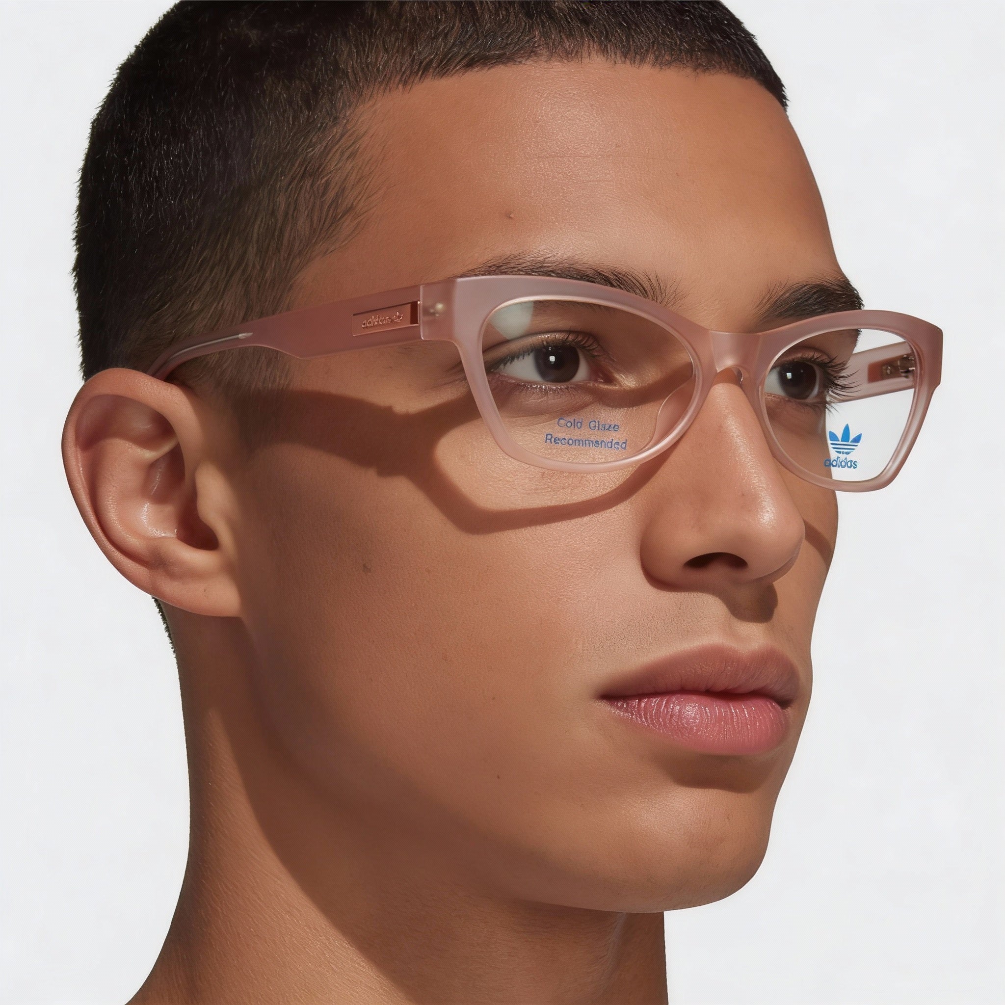 Gafas oftálmicas inyectadas adidas Originals OR5003 para hombre con montura rosa mate de 54 mm, Photo 4