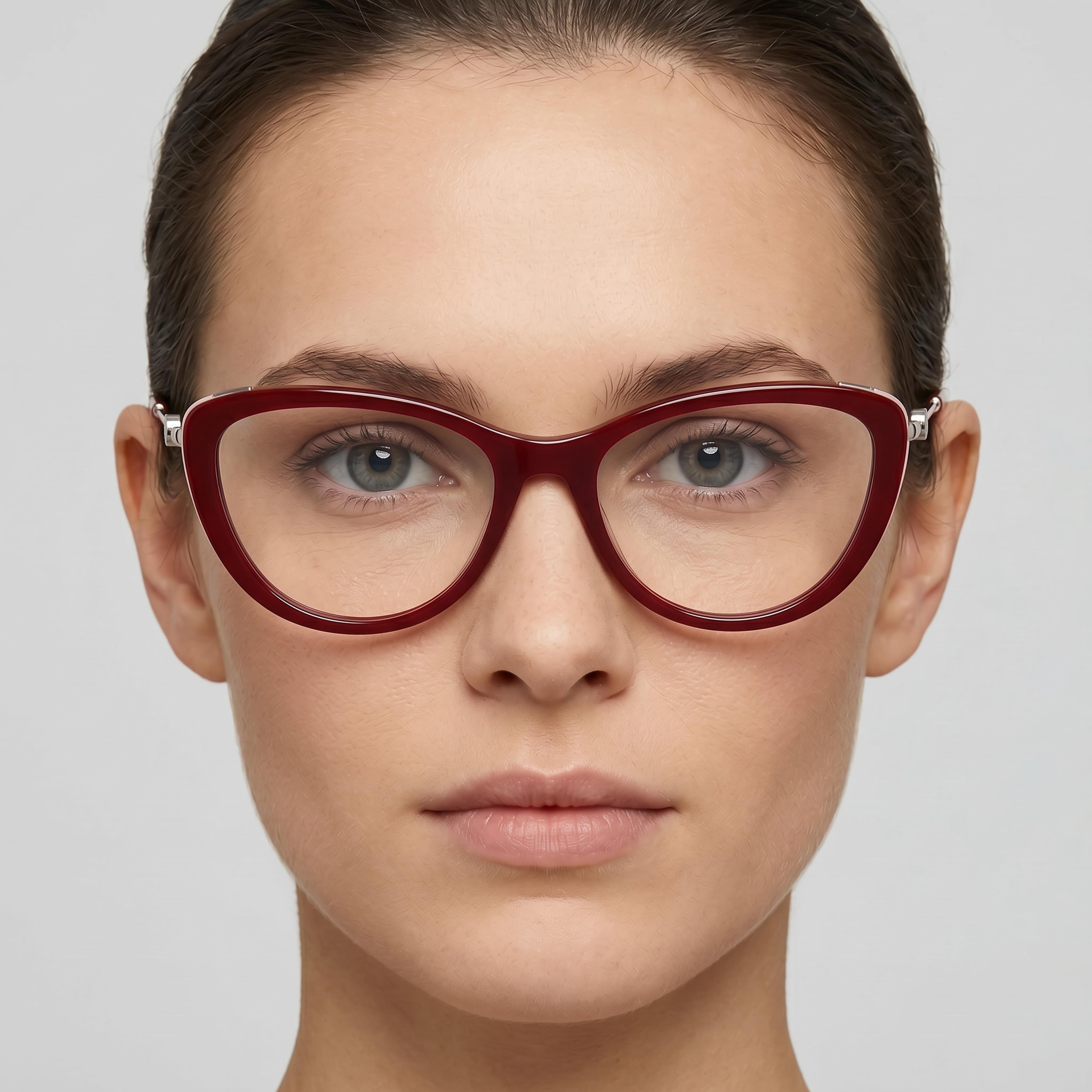 Carolina Herrera Ch 0021 Women's Burgundy Plastic Frame Cat Eye Non-Polarized Sunglasses 54mm, Photo 4