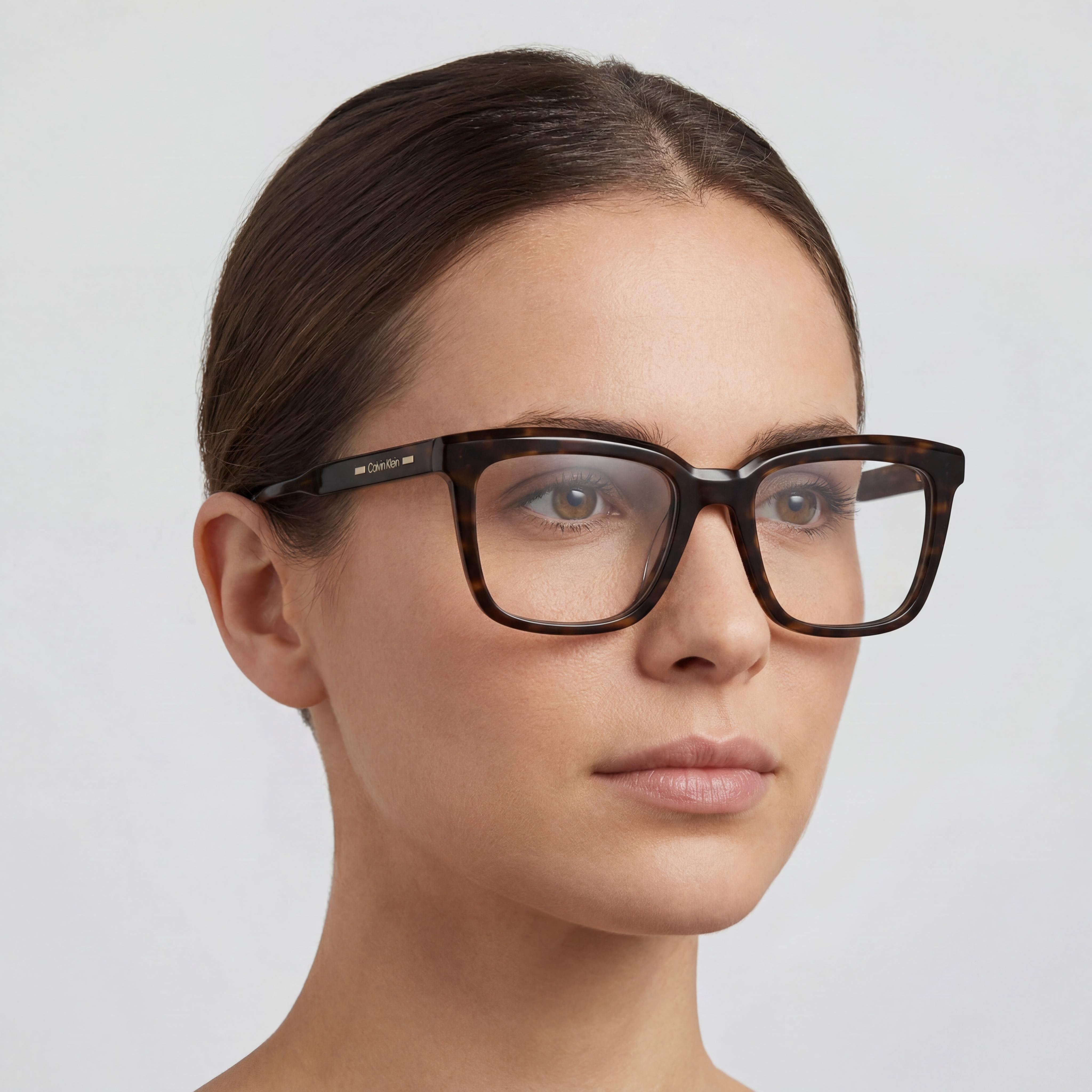 Calvin Klein Modern Sunglasses for Women, featuring Brown Havana Acetate Frames and Polycarbonate Lenses, 53mm, Photo 4