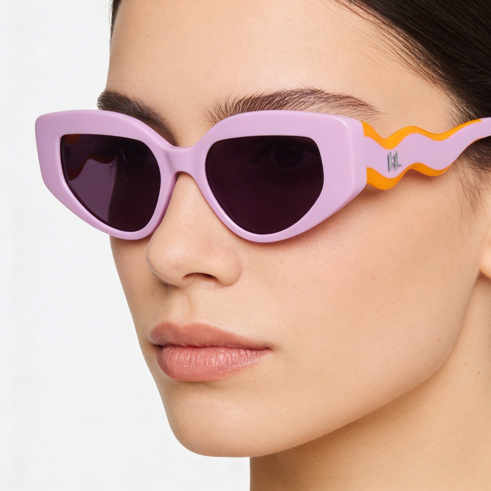 Gafas de sol de ojo de gato para mujer Karl Lagerfeld Kl6144s, color rosa brillante, bioinyectadas, con protección UV, Photo 5