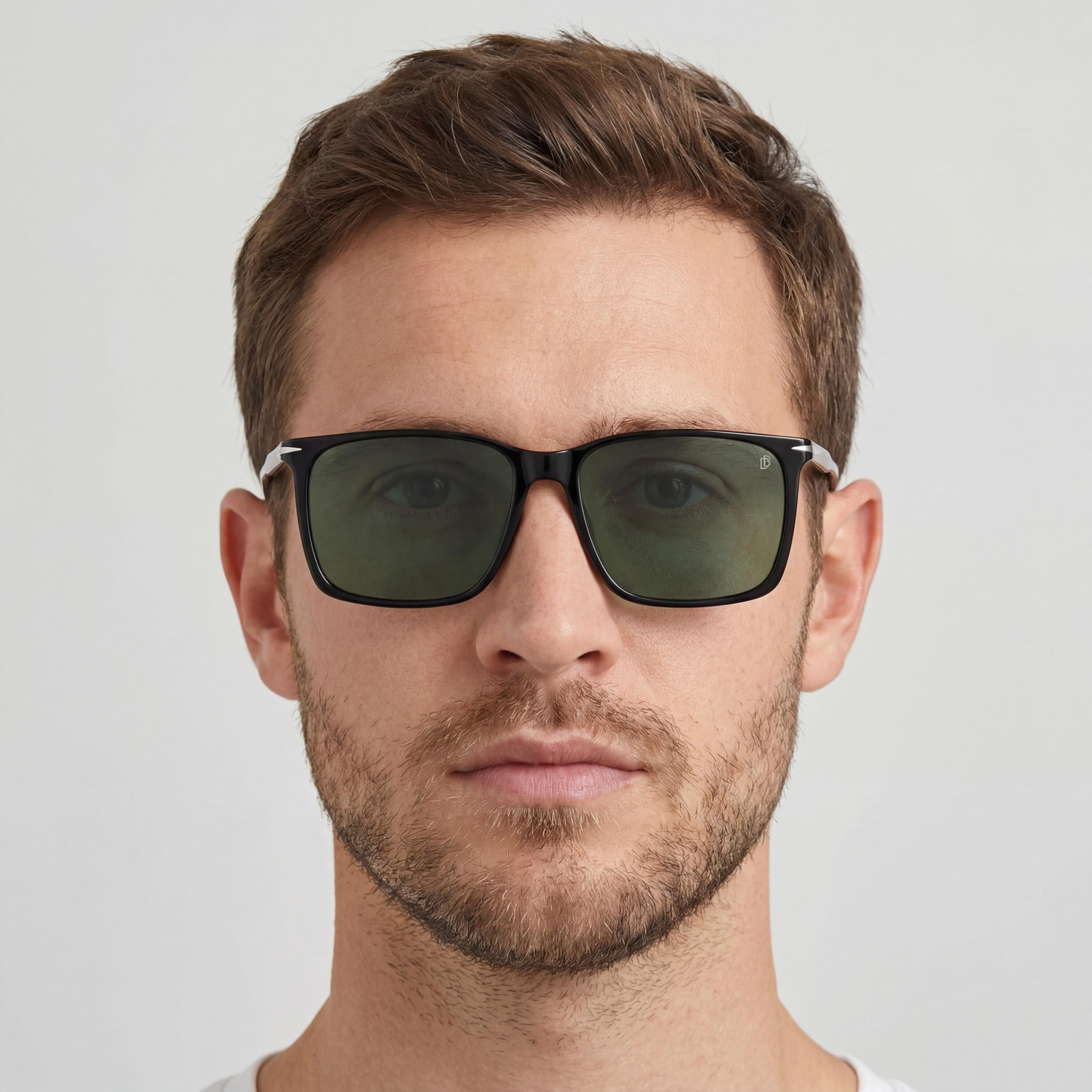 Gafas de sol polarizadas David Beckham Casual Db 1145-G-S para hombre, montura de acetato ligero negro, lentes verdes de 58 mm, Photo 5