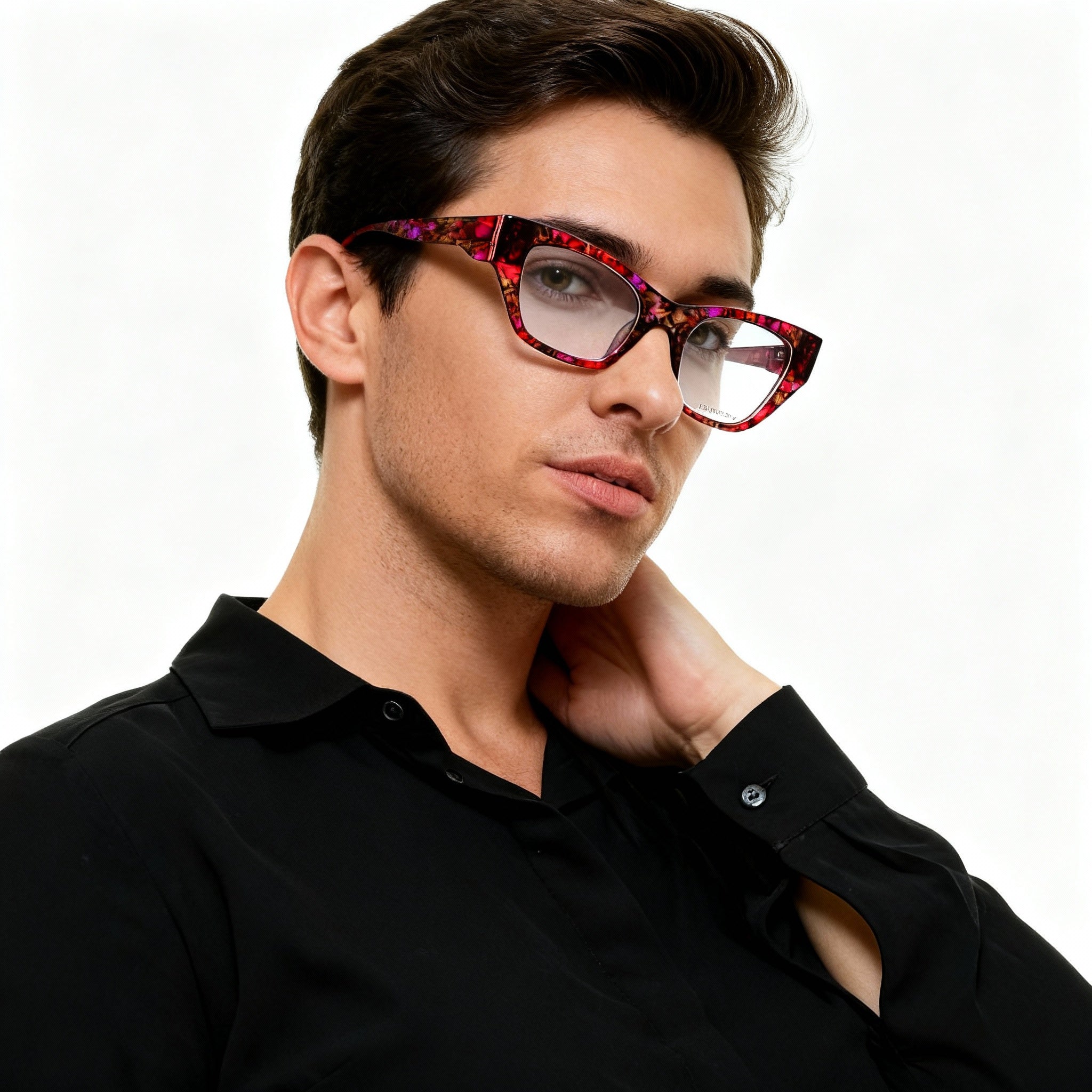 GUESS Gm0361-s Men's Pink Plastic Frame Polarized Sunglasses, 52mm Lens, 21mm Bridge, 140mm Temples, Photo 4