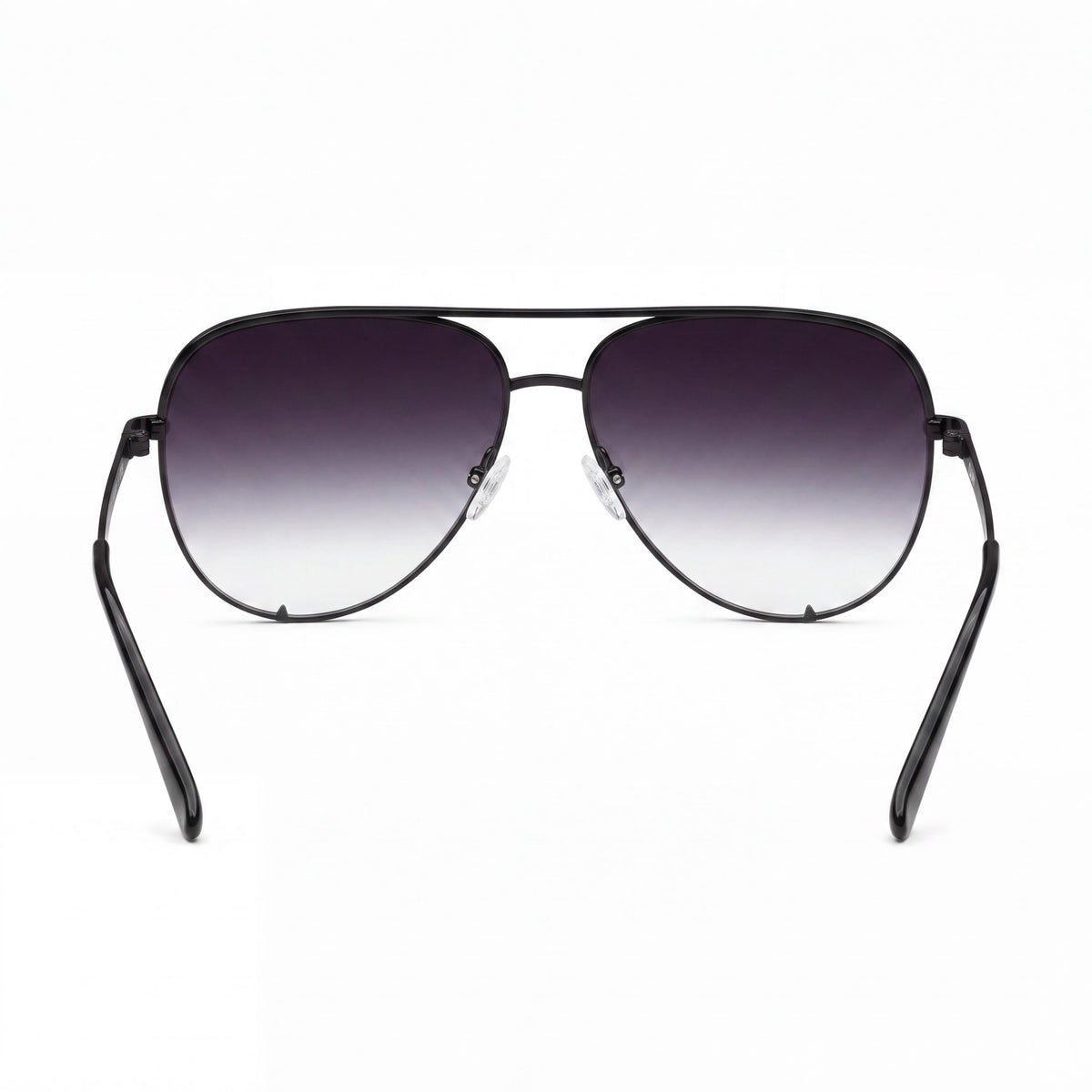 QUAY AUSTRALIA High Key Mini Quay X Desi Unisex Metal Sunglasses, Mirrored Non-Polarized UV Protection, Black Fade/Smoke Fade, Standard, Photo 3