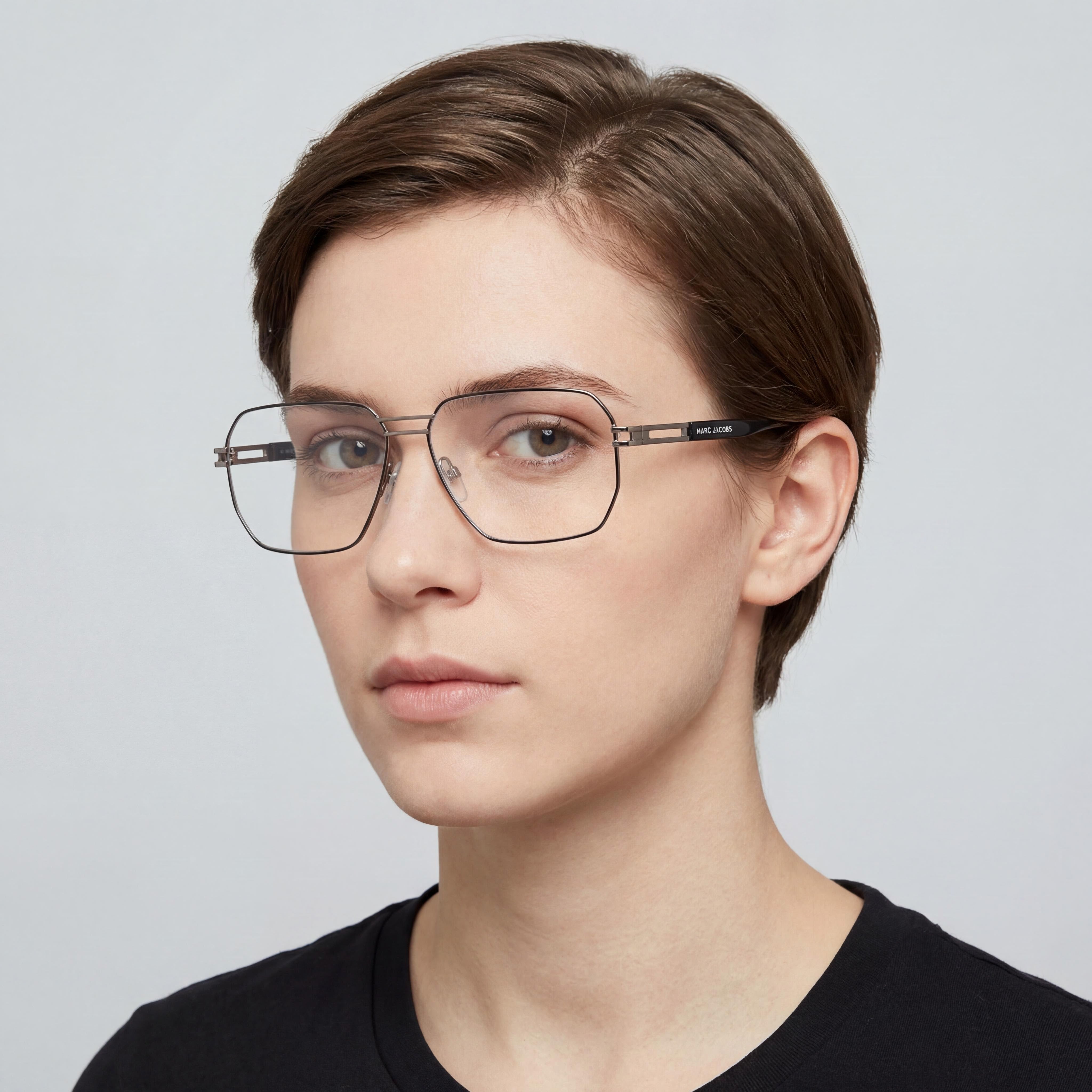 Marc Jacobs Marc 635 Unisex Metal Frame Ruthenium Black Polycarbonate Lenses Optical Eyewear 59mm, Photo 4