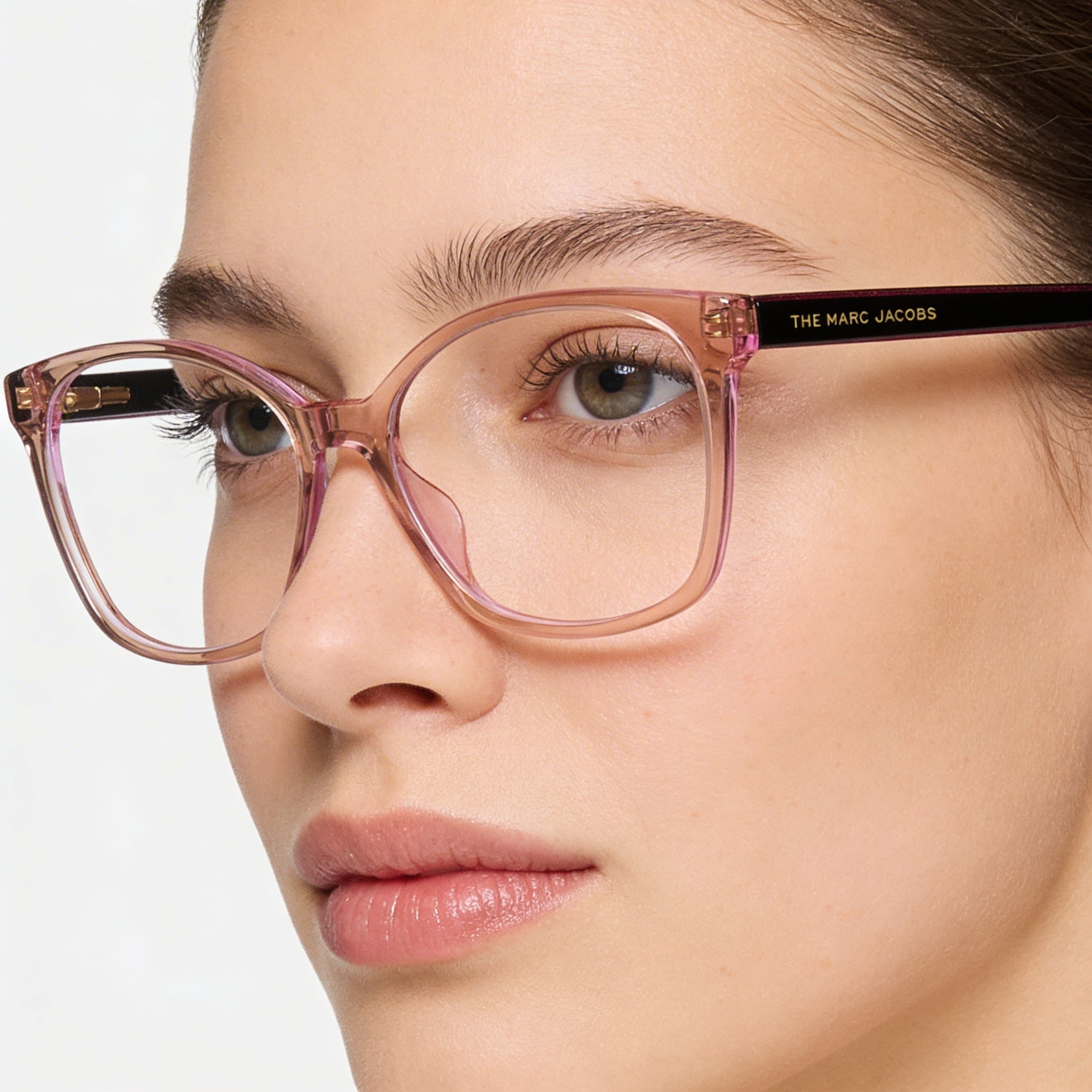 Gafas de vista Marc Jacobs Marc 464 para mujer, cuadradas, de acetato, con montura rosa y negra, ancho de lente de 53 mm, Photo 3