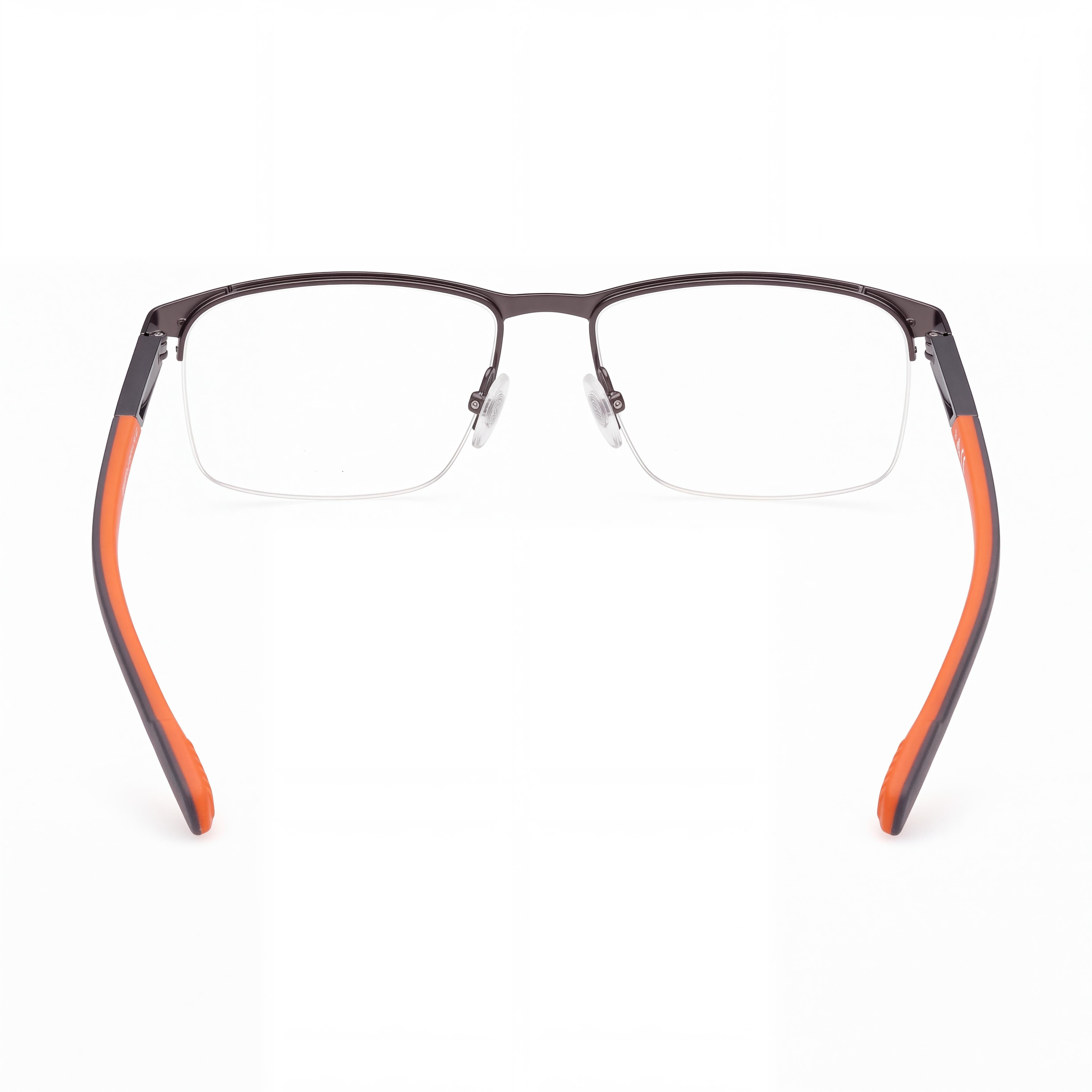 Gafas metálicas rectangulares para hombre adidas con montura gris plomo brillante, lentes transparentes sin aumento 55-16-145, Photo 4