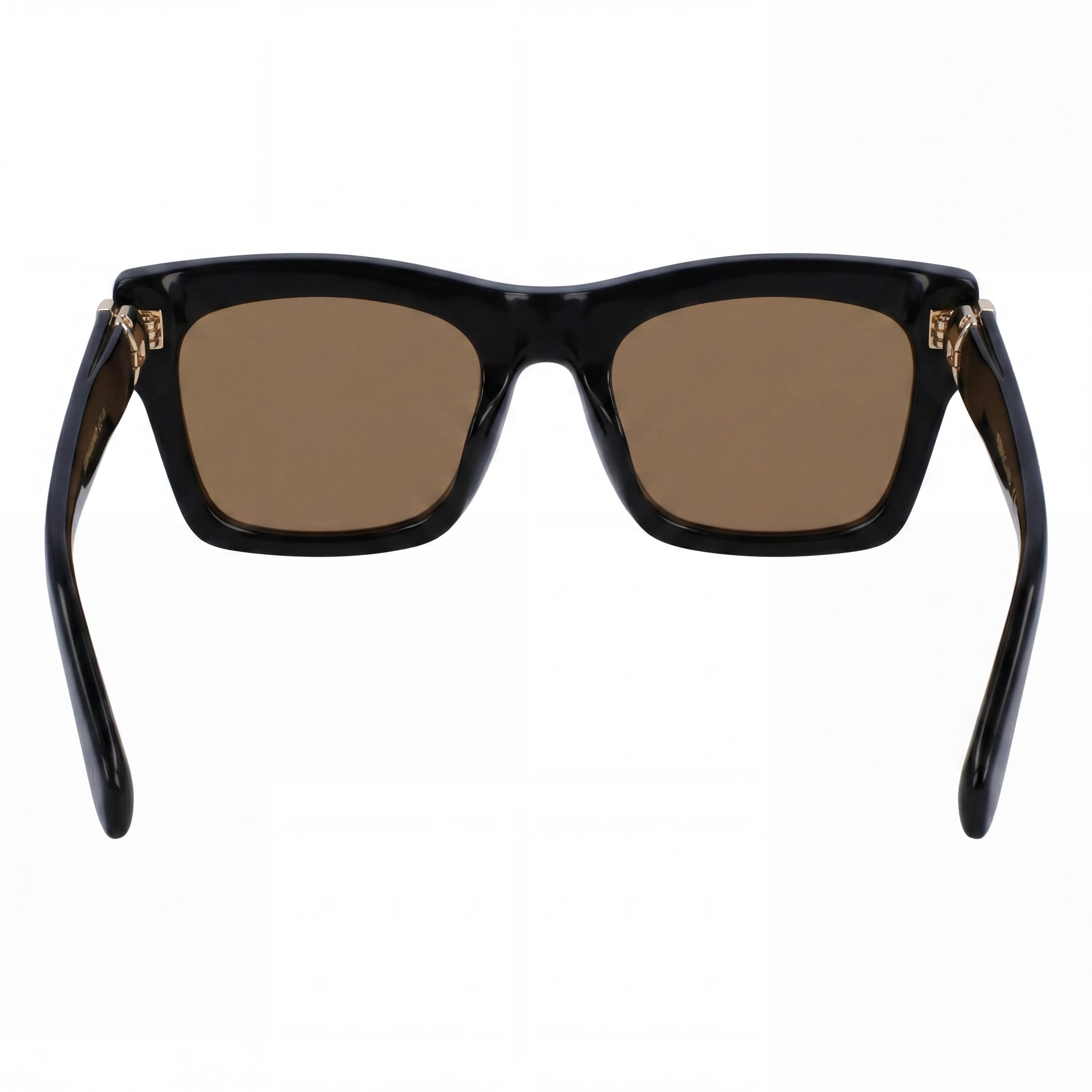 Gafas de sol Ferragamo Sf2013s para mujer, montura de acetato negro y dorado, lentes marrones, protección UV, 52 mm, Photo 4
