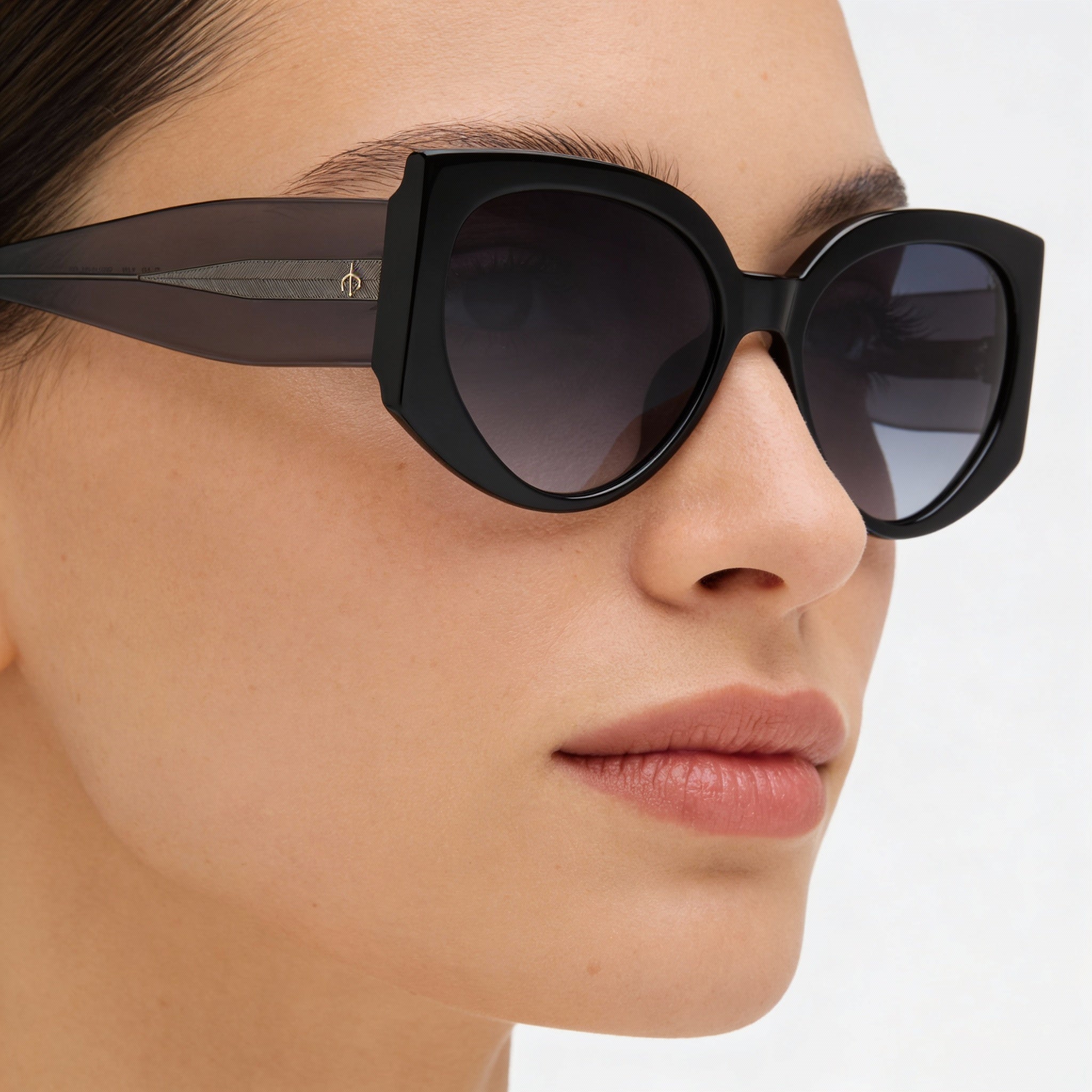 Rag & bone Casual Women's Ecological Oil Frame Black Dark Grey Shaded Non-Polarized Sunglasses 58-18-140, Photo 3