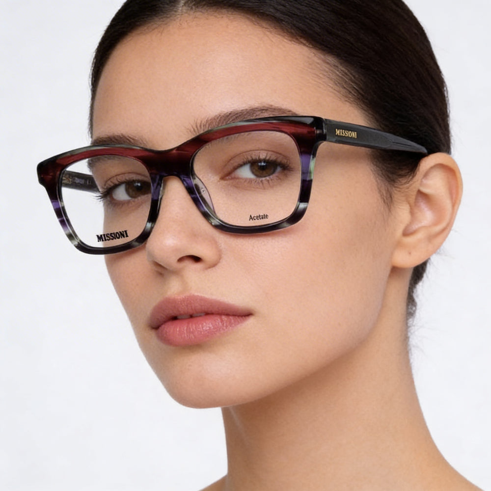 Gafas Missoni Modern de acetato para mujer Viobrw Horne con lentes de policarbonato no polarizadas 50-18-145mm