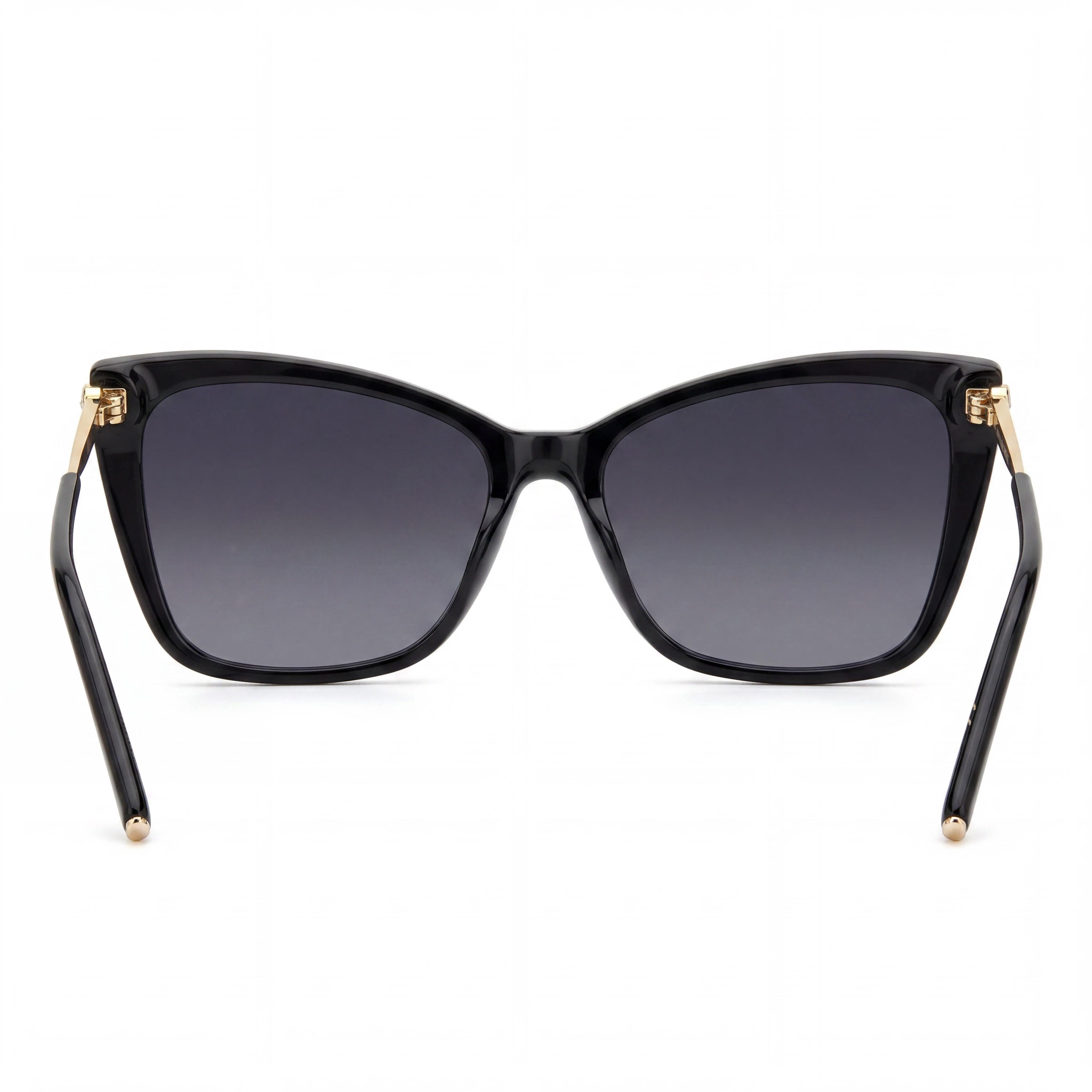 Carolina Herrera HER 0180/S Gafas de Sol Rectangulares para Mujer de Acetato Negro y Dorado 57mm, Photo 4