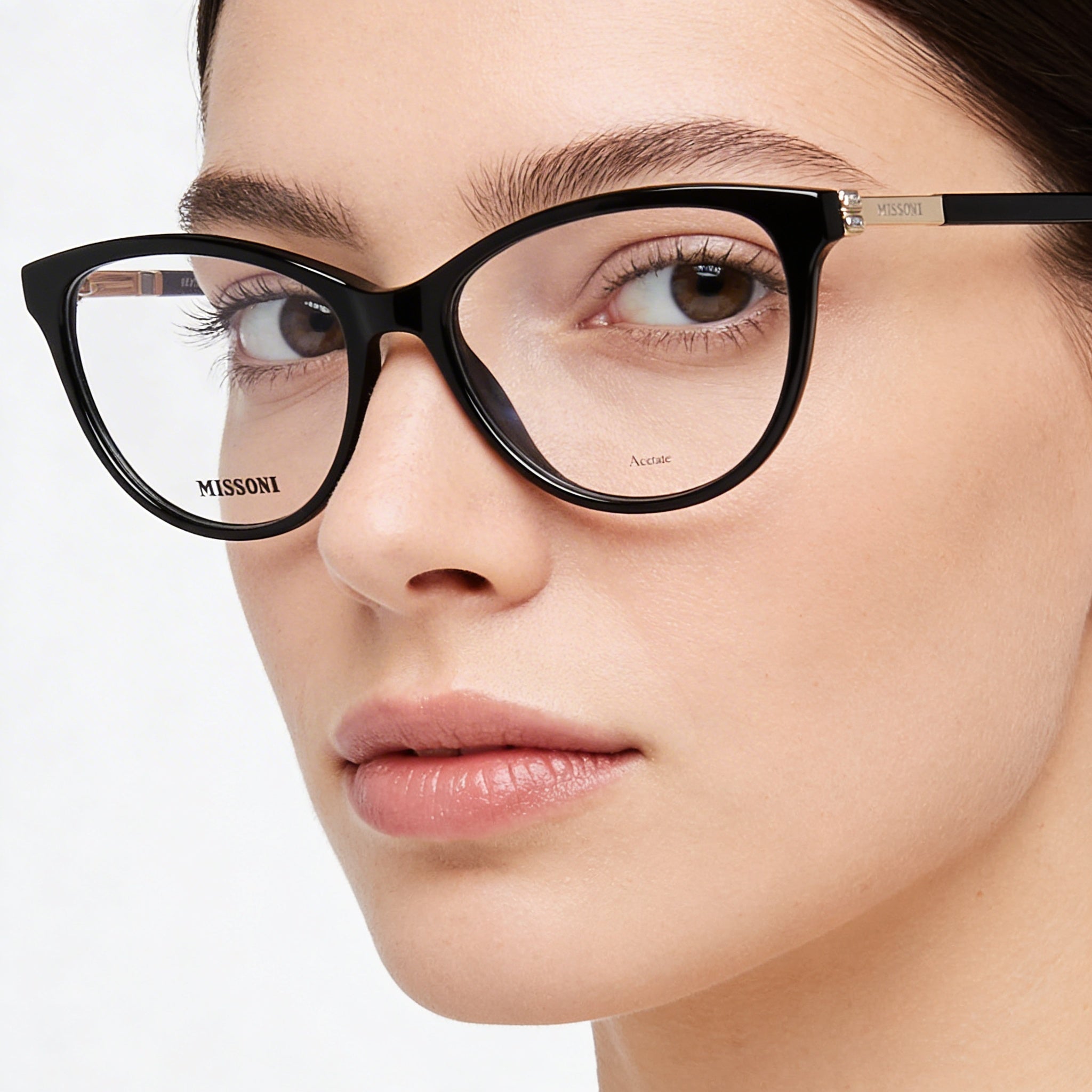 Gafas de acetato casual M Missoni para mujer con 54 mm de ancho de lente, 16 mm de ancho de puente y 145 mm de longitud de patilla, Photo 3