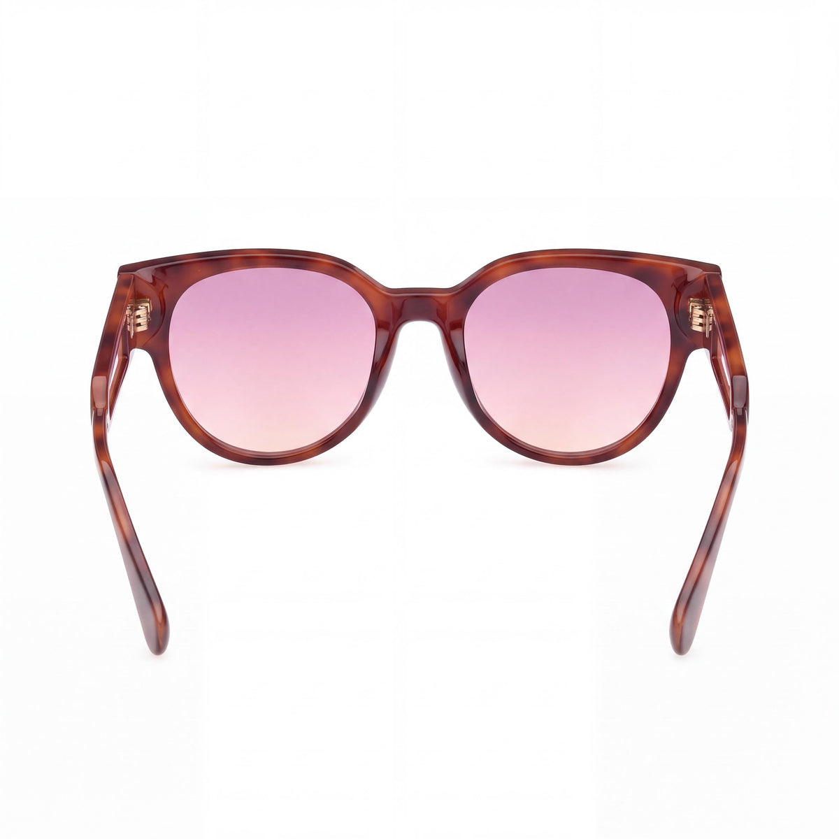 Max & Co. Modern Women's Sunglasses, Zwart Glossy Injected Frame with Purple UV Lenses, 50mm, Photo 2