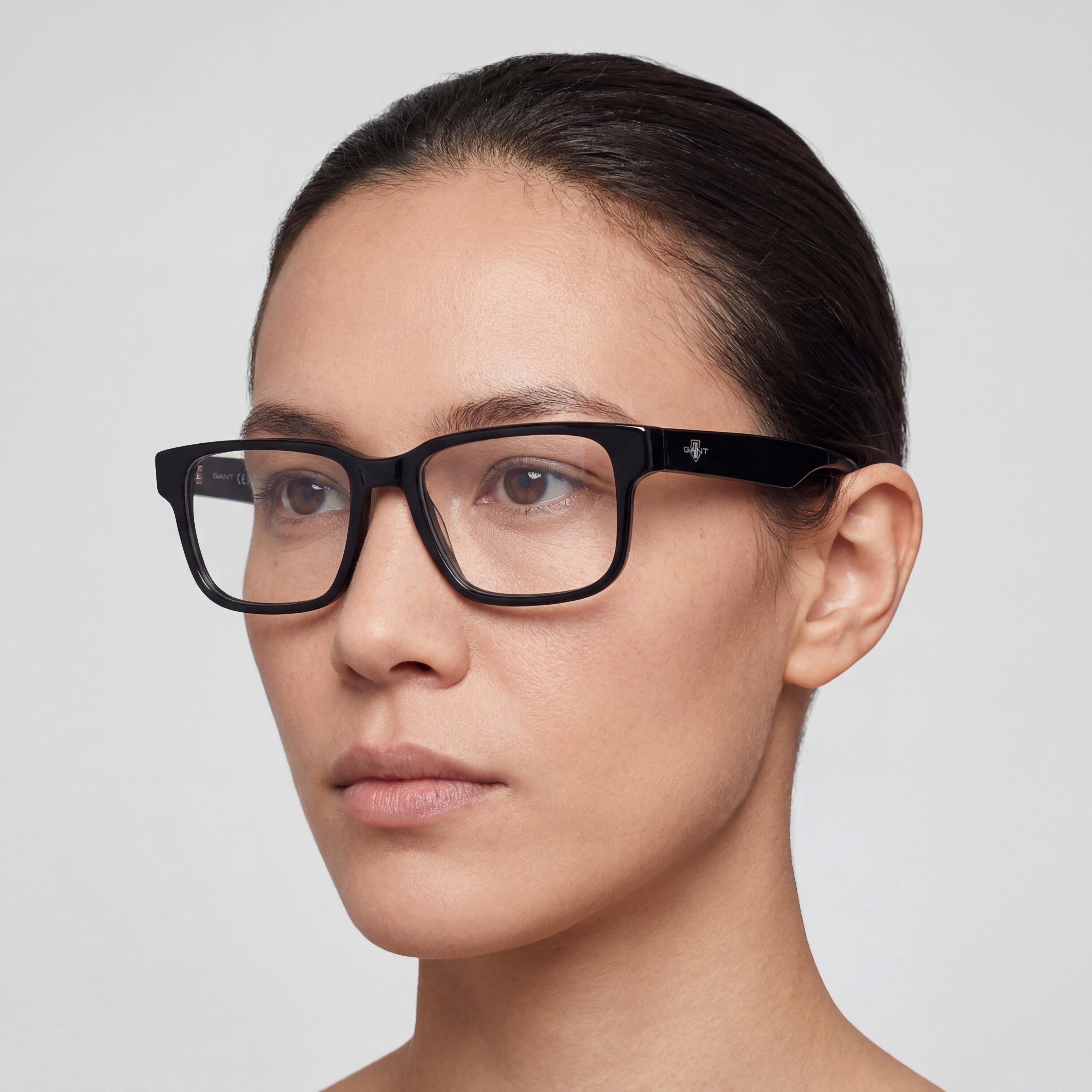 GANT Gafas Clásicas Unisex para Hombre y Mujer, Montura Negra Brillante, Lentes de Policarbonato 53-17-145, Photo 4