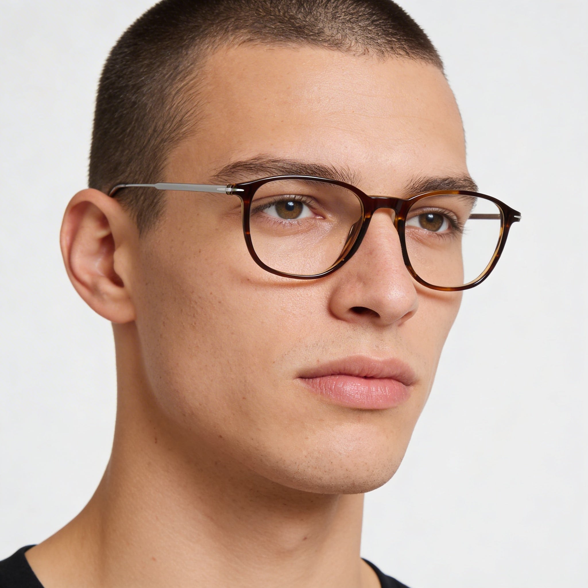 Gafas David Beckham DB 1148 para hombre, informales, de acetato ligero, color cuerno de ciervo/rutenio, con lentes de demostración, 51-19-150, Photo 4