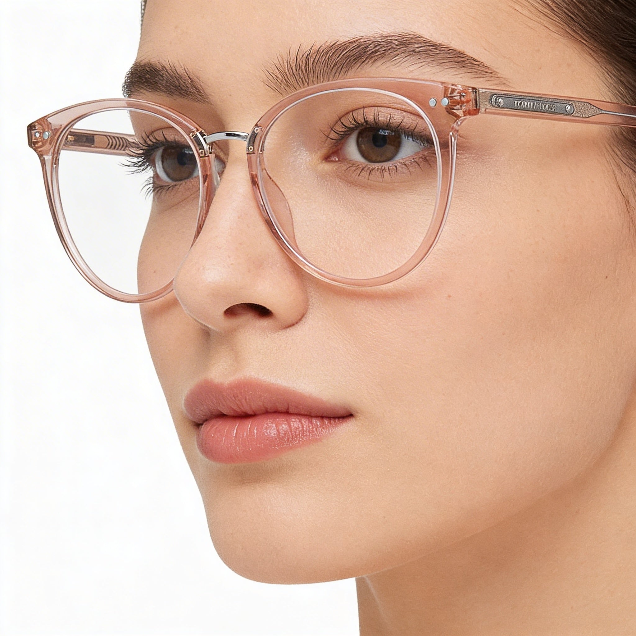 Gafas de sol Tommy Hilfiger TH 1734 de acetato ovalado y acero inoxidable para mujer, montura rosa claro o gris, lente rosa claro de 50 mm, Photo 5