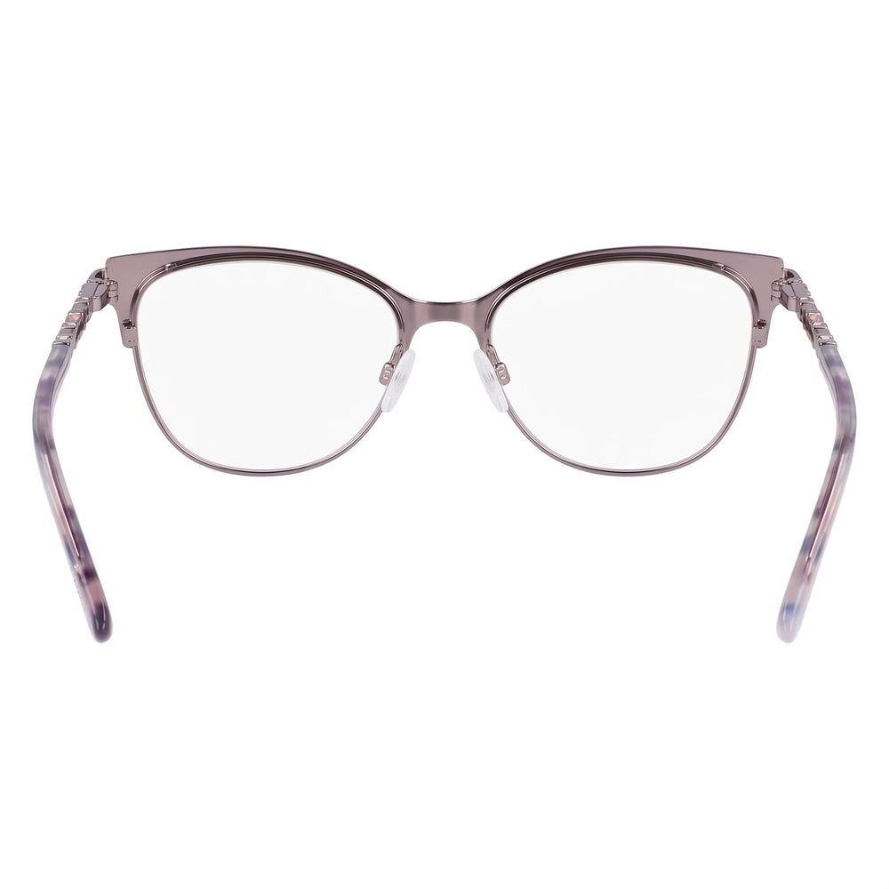 bebe Bb5224 Men's Eyeglasses, Purple Metal Frame, Clear Polycarbonate Lenses 52mm