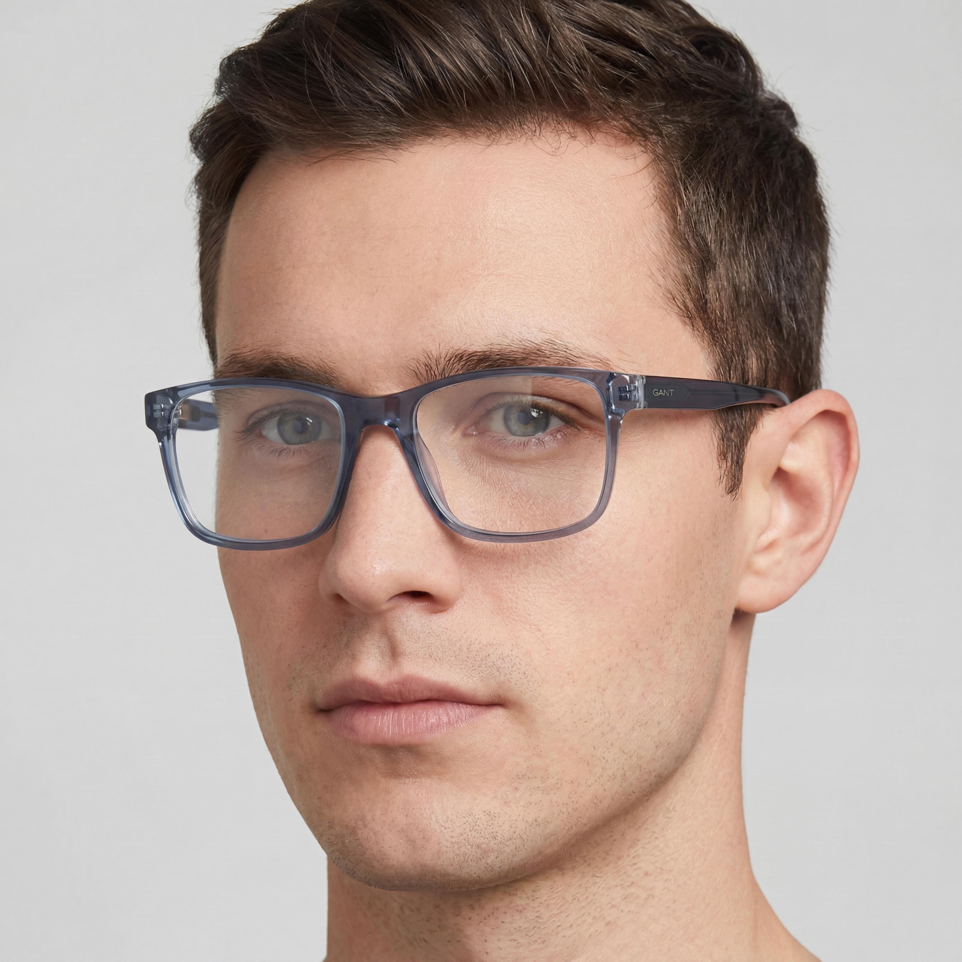 GANT Ga3177 Men's Grey Plastic Optical Eyeglasses, Prescription Ready with Clear Demo Lenses, Size 54-17-145, Photo 3