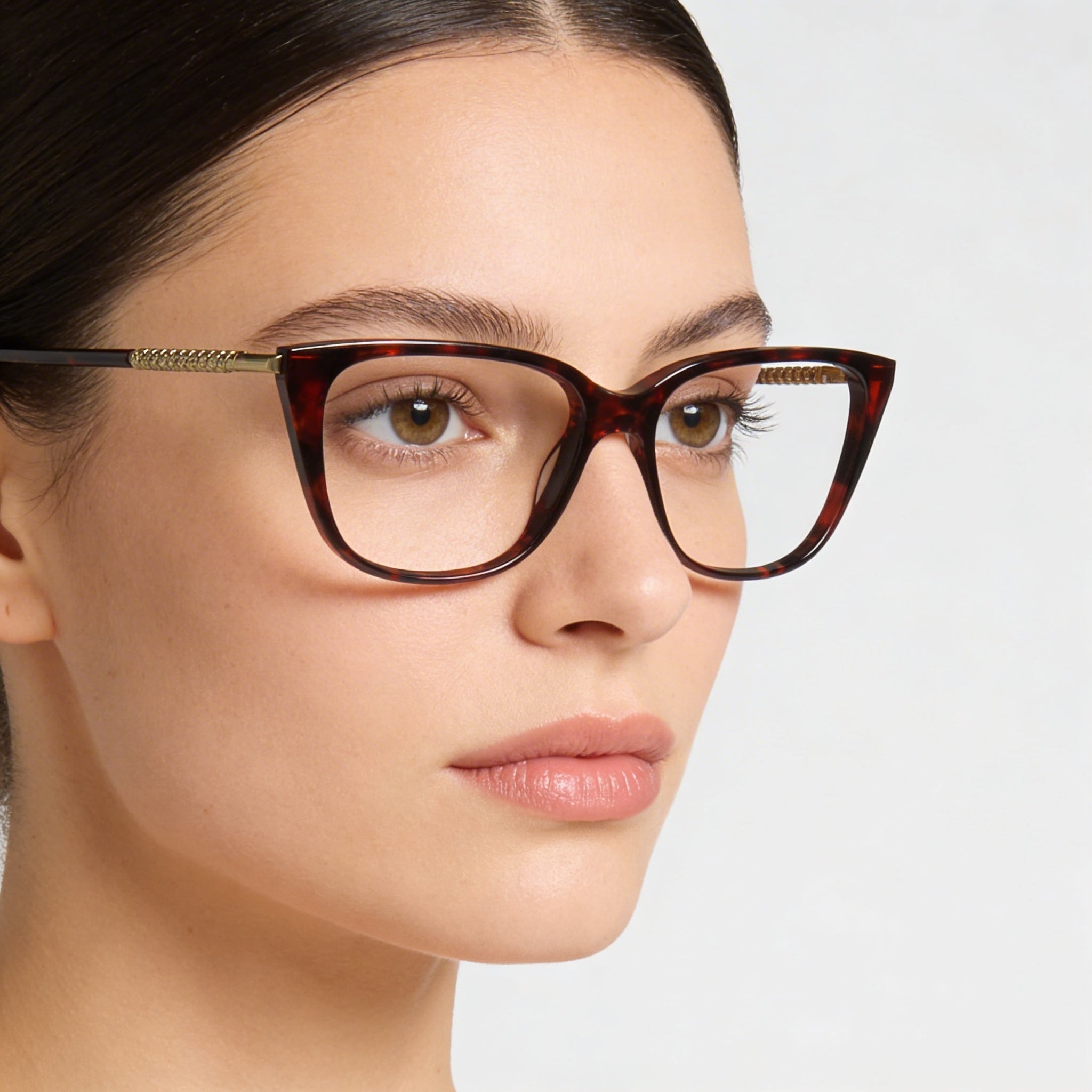 Lacoste Women's Casual Acetate Frame Optical Eyeglasses with Polycarbonate Lenses, Havana Red Color, 54mm, Photo 4