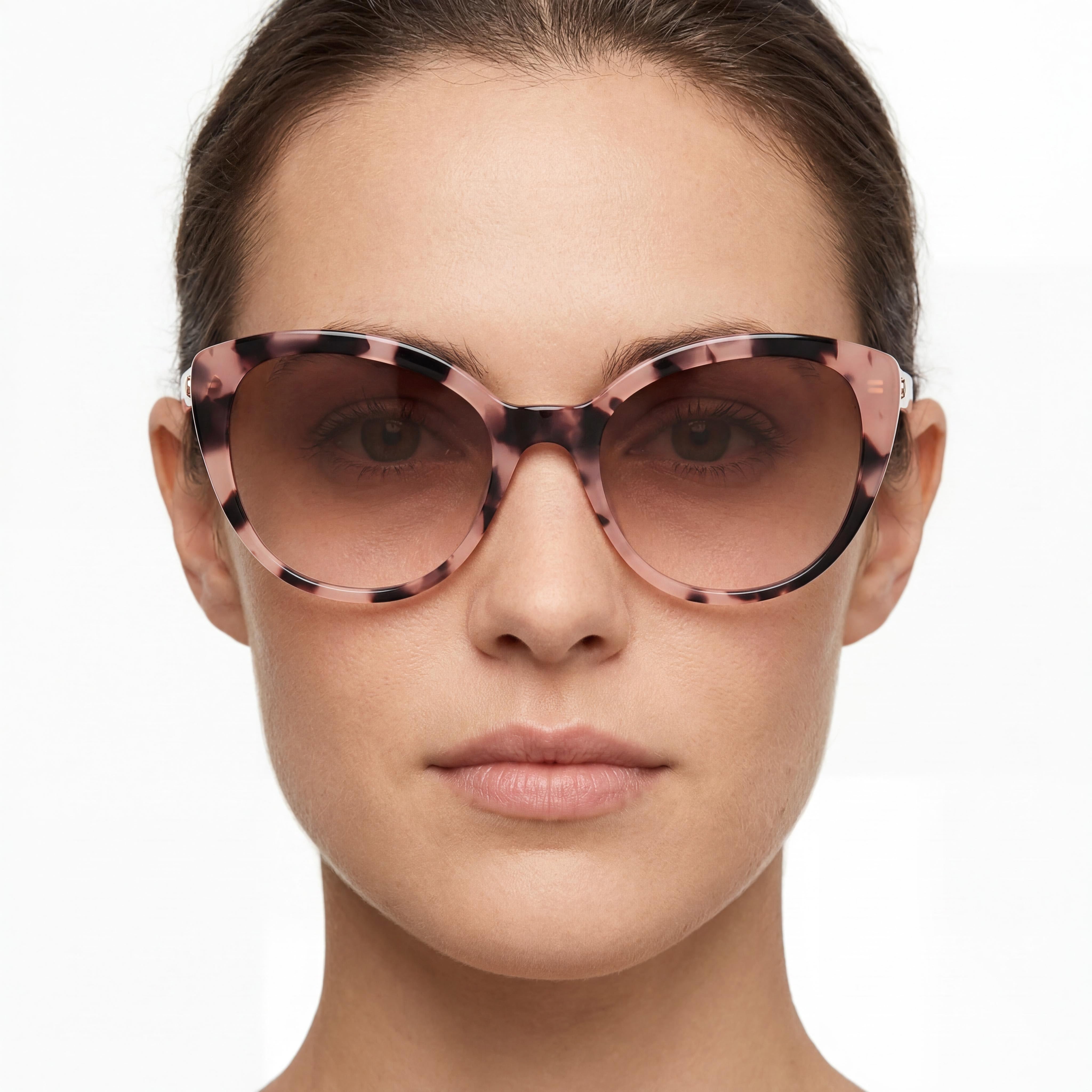 kate spade new york Amberlee/S Women's Pink Havana Plastic Brown Pink Gradient UV Protection Sunglasses 55mm, Photo 5