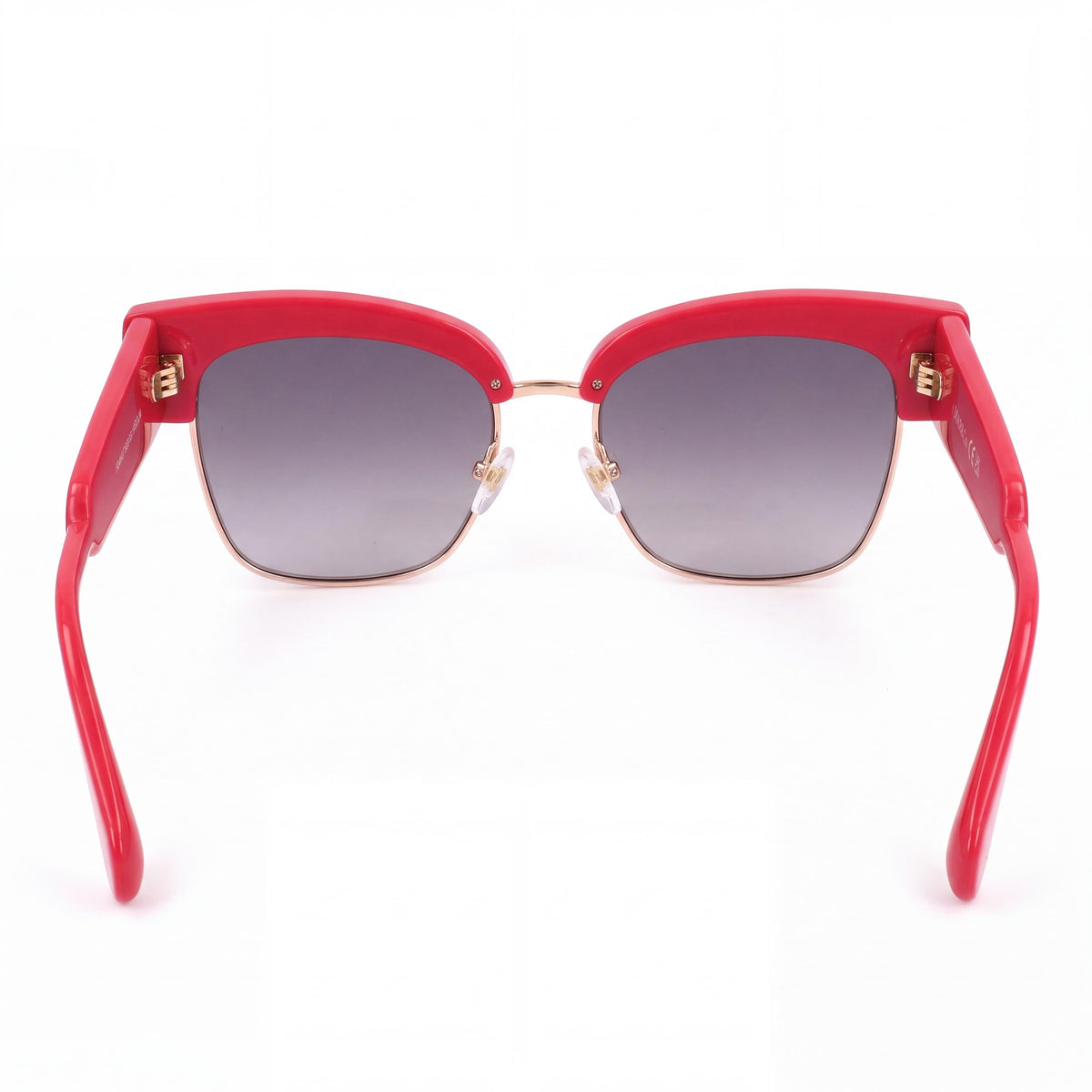 Max&Co. Casual Women's Sunglasses featuring Shiny Red Plastic Frame and Grey Plastic Lenses, 54-17-140mm, Photo 3