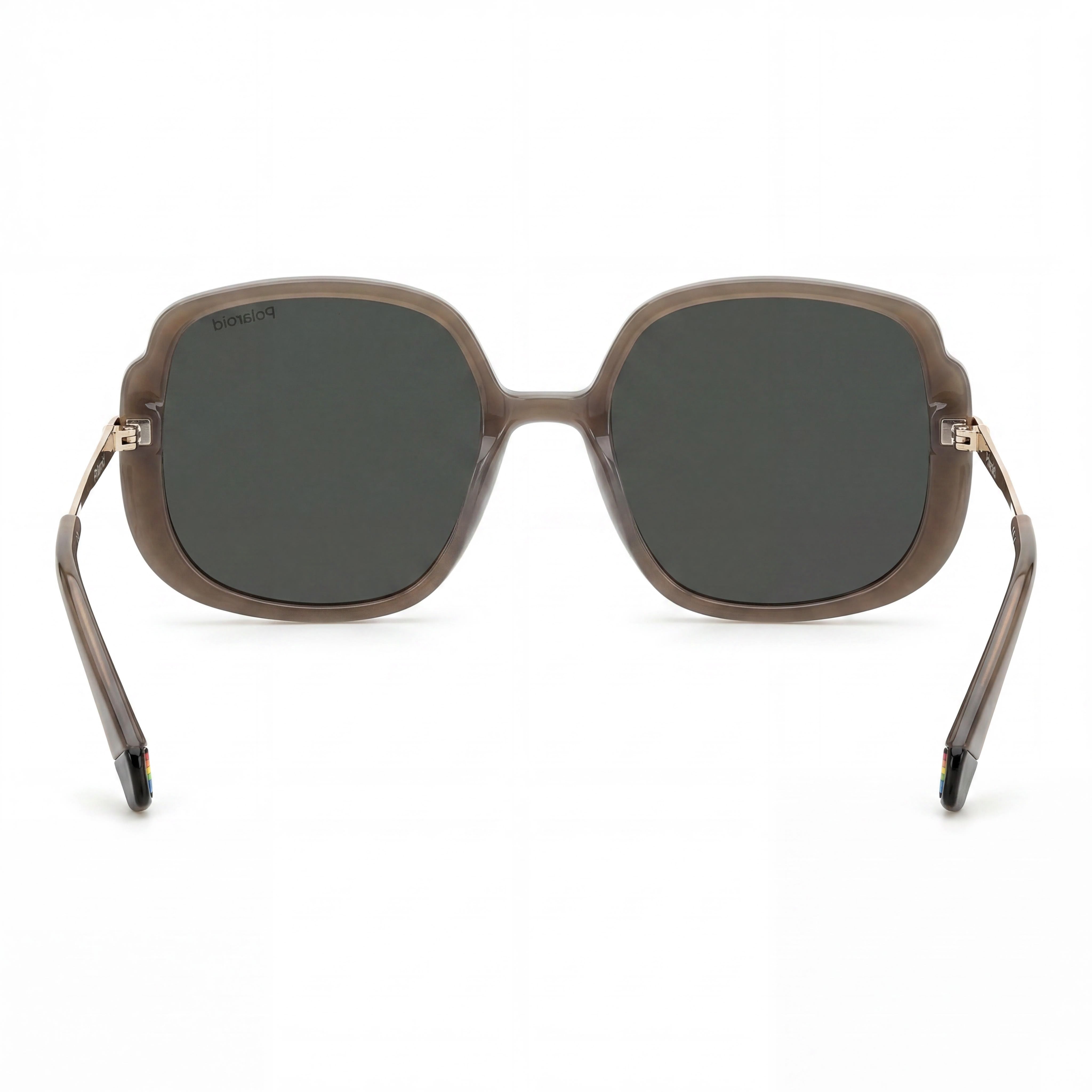 Gafas de sol polarizadas Polaroid PLD 6181/S con protección UV para mujer, montura de policarbonato color nude cristal, lentes de barro de 53 mm, Photo 3
