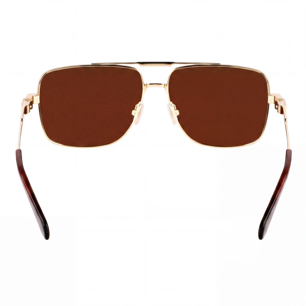 Ferragamo Sf318sp Unisex Gold Titanium Frame Eyewear with Non- Lenses, 60mm Lens Width