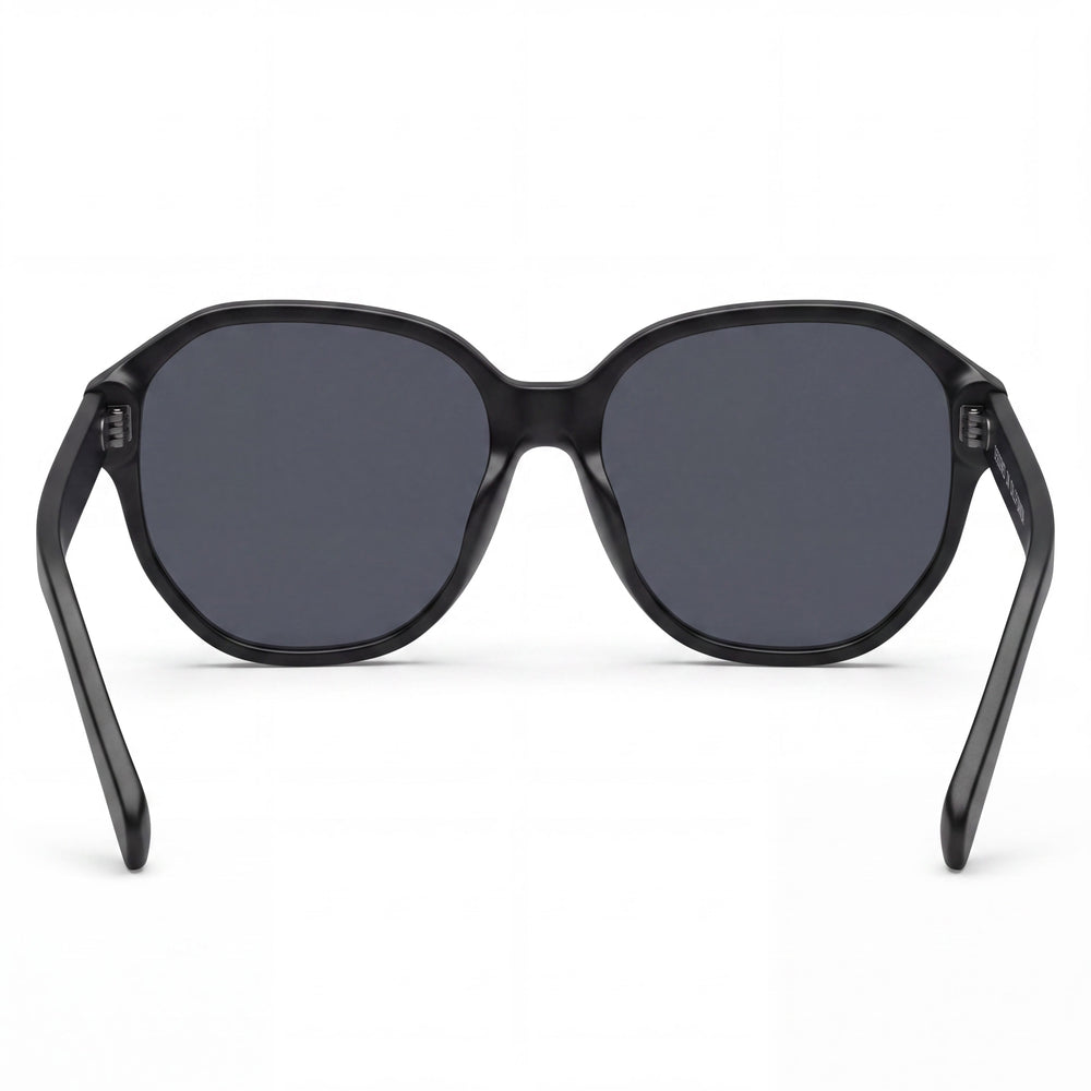 QUAY AUSTRALIA Guess Again Women's Black Injection Frame Smoke Polarized UV Protection Sunglasses 149mm