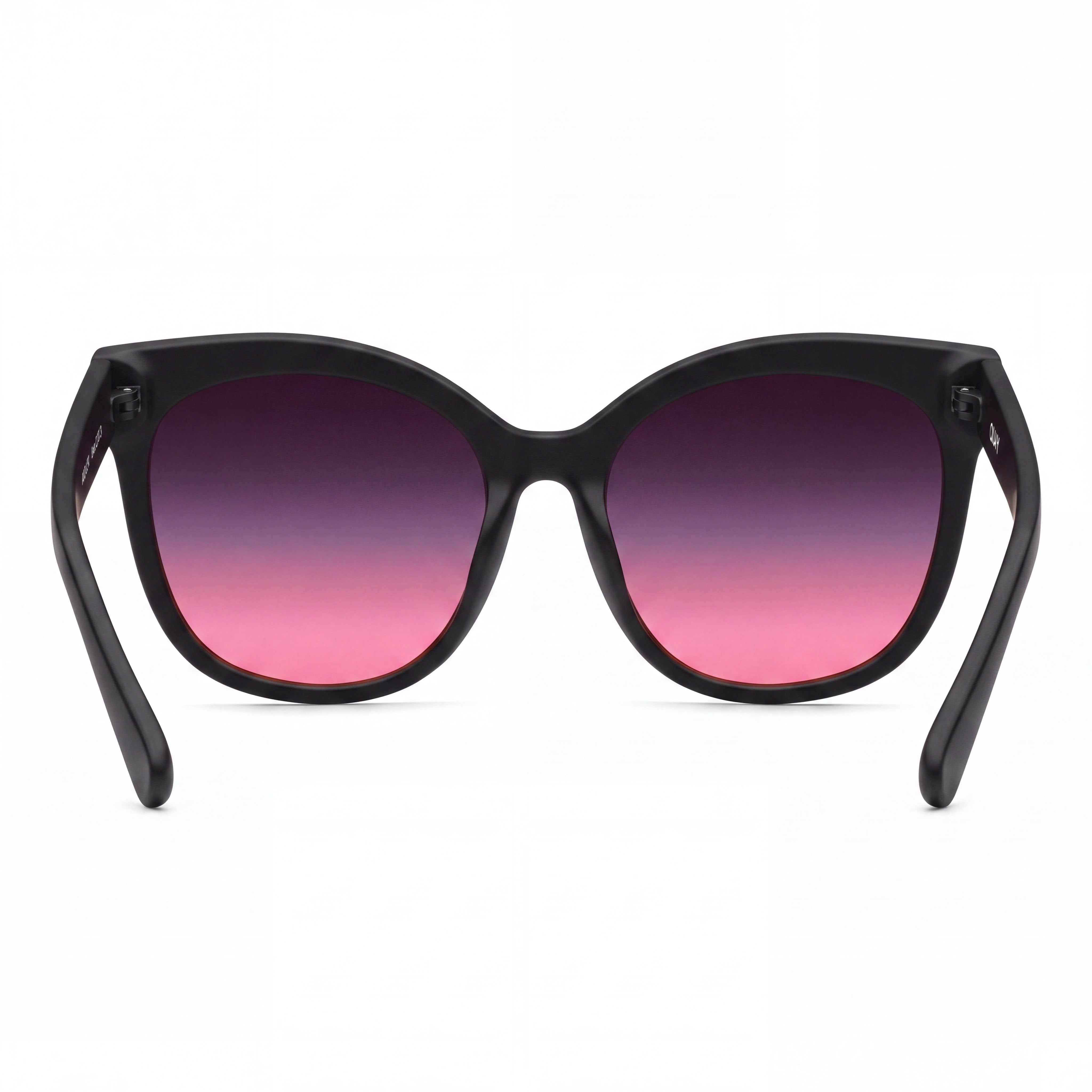 QUAY AUSTRALIA Cat Eye Women's Matte Black Pink Fade Plastic Frame Polycarbonate Lens UV Protection Sunglasses 59mm, Photo 3