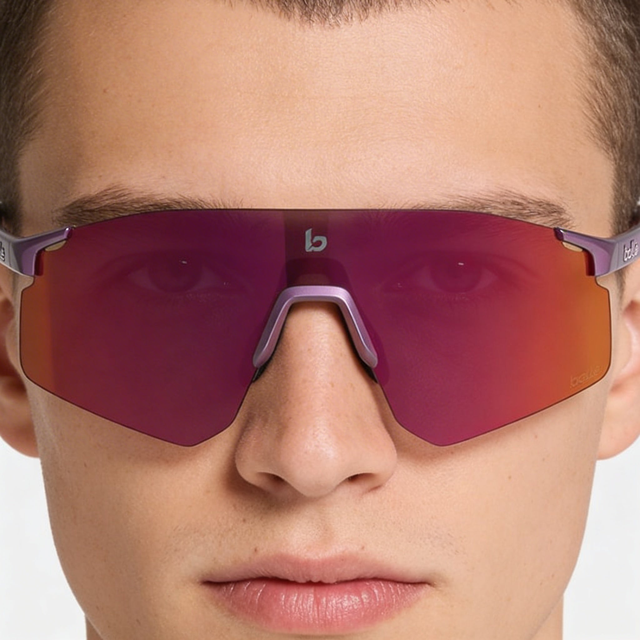 bollé Unisex-adult Acrylic Frame UV Protection Sunglasses with Polycarbonate Volt Ruby Lenses, Volt Ruby Astro Purple, 60mm, Photo 4