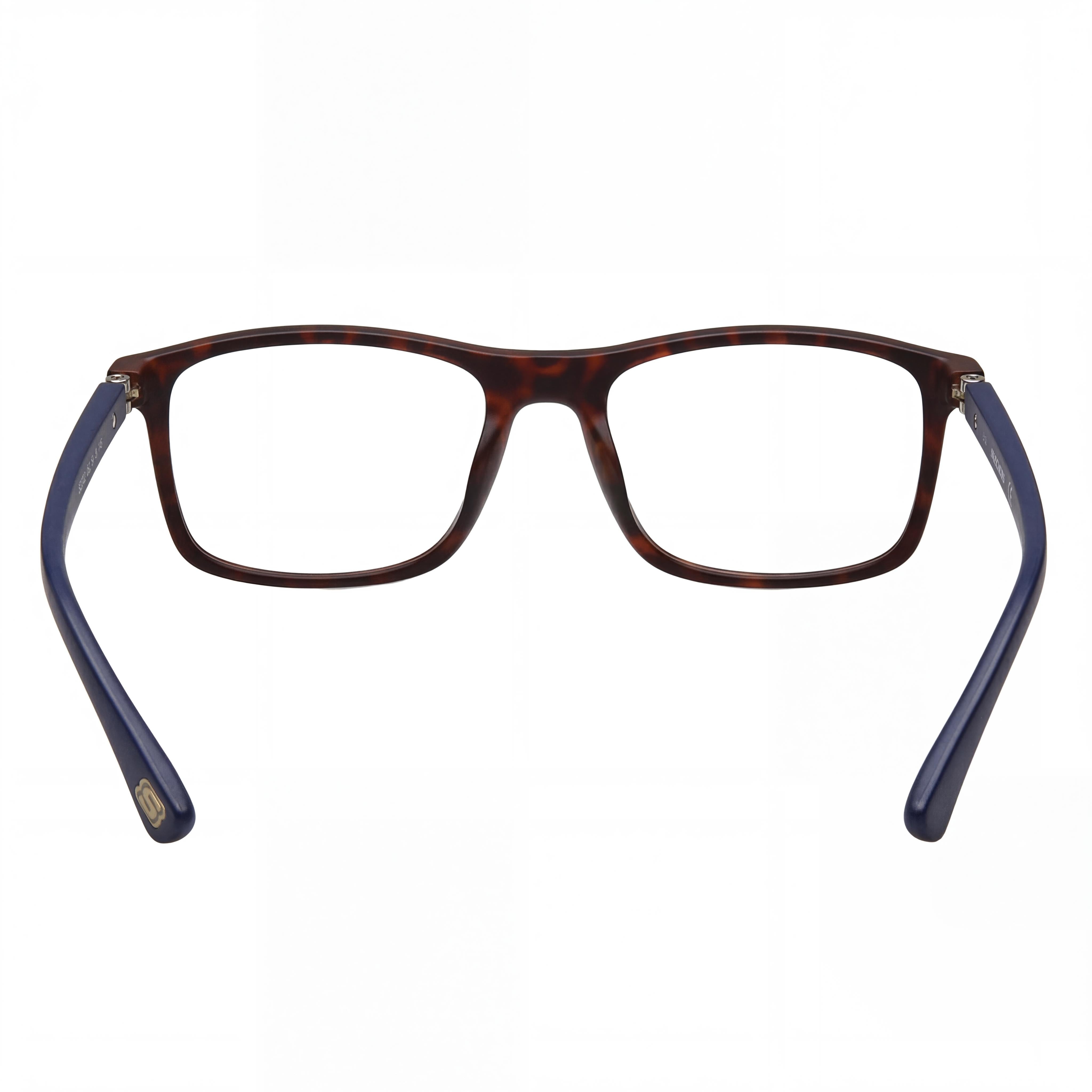 Montura de gafas graduadas de plástico Skechers SE3302 para hombre, color Havana oscuro, lentes de 54 mm, puente de 18 mm, patillas de 145 mm, Photo 4