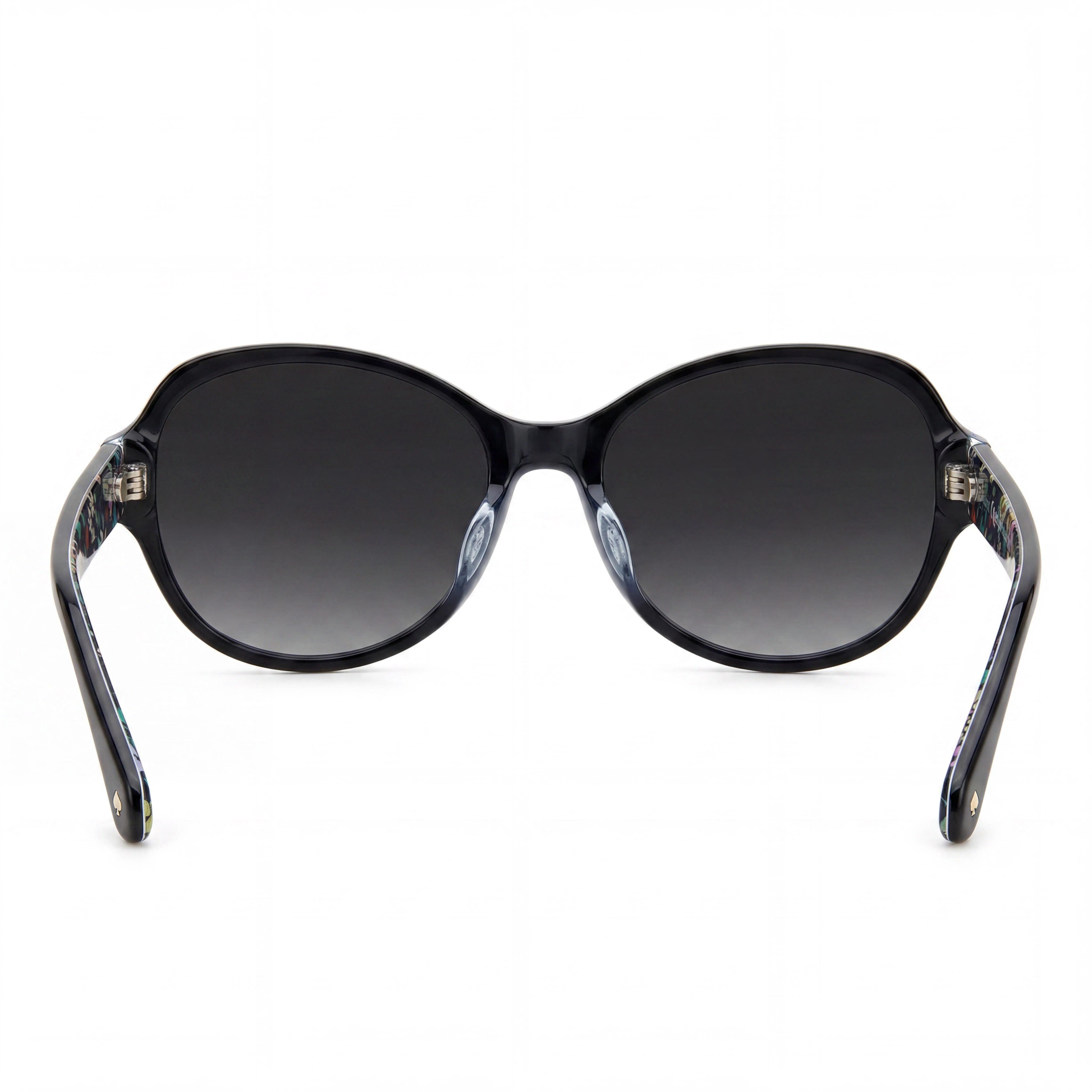 Kate Spade New York Classic Women's Black Acetate Cat Eye Dark Grey Shaded UV Protection Sunglasses 57, Photo 3