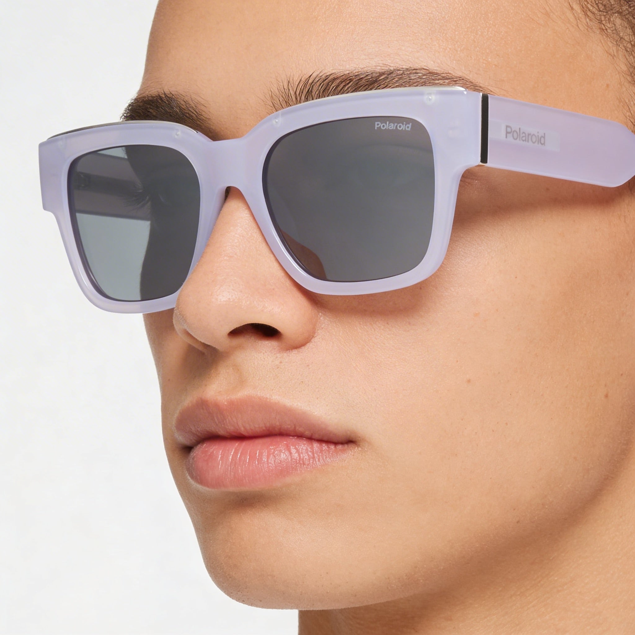 Polaroid Casual Unisex Lilac Polycarbonate Frame Sunglasses with Grey Non-Polarized Lenses 52-18-140, Photo 4