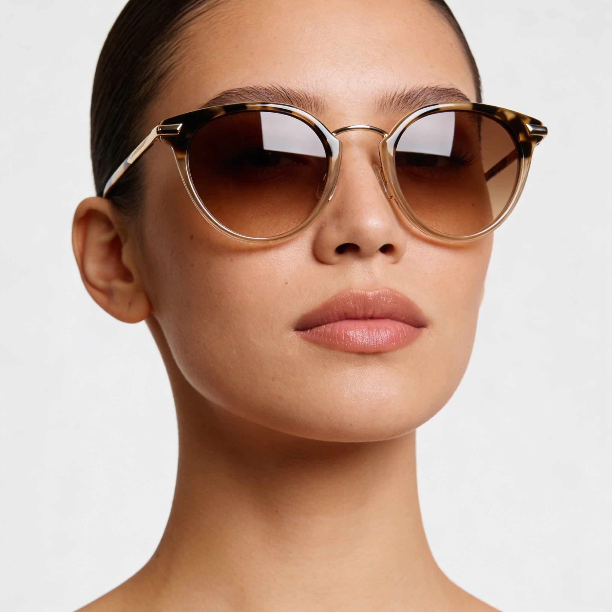 Rag & Bone Wayfarers Women's Metal Frame Havana Honey UV Protection Non-Polarized Sunglasses 53mm, Photo 3