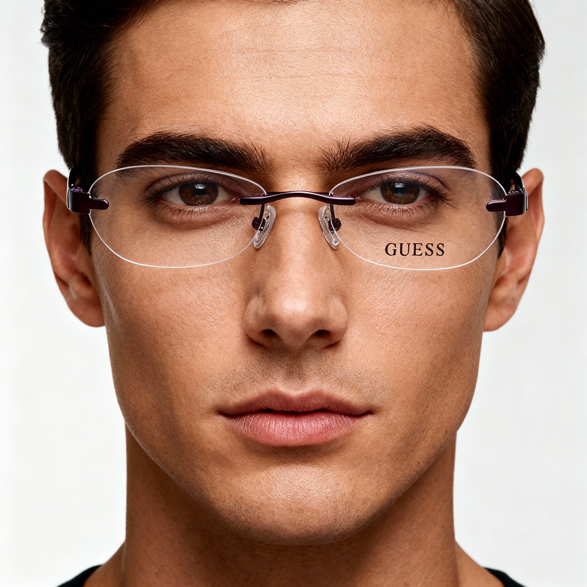 GUESS GU2338-PUR-53 Unisex Full Rim Metal Square Rectangle Purple Optical Frame, Lens 53mm, Bridge 17mm, Temple 135mm, Photo 5