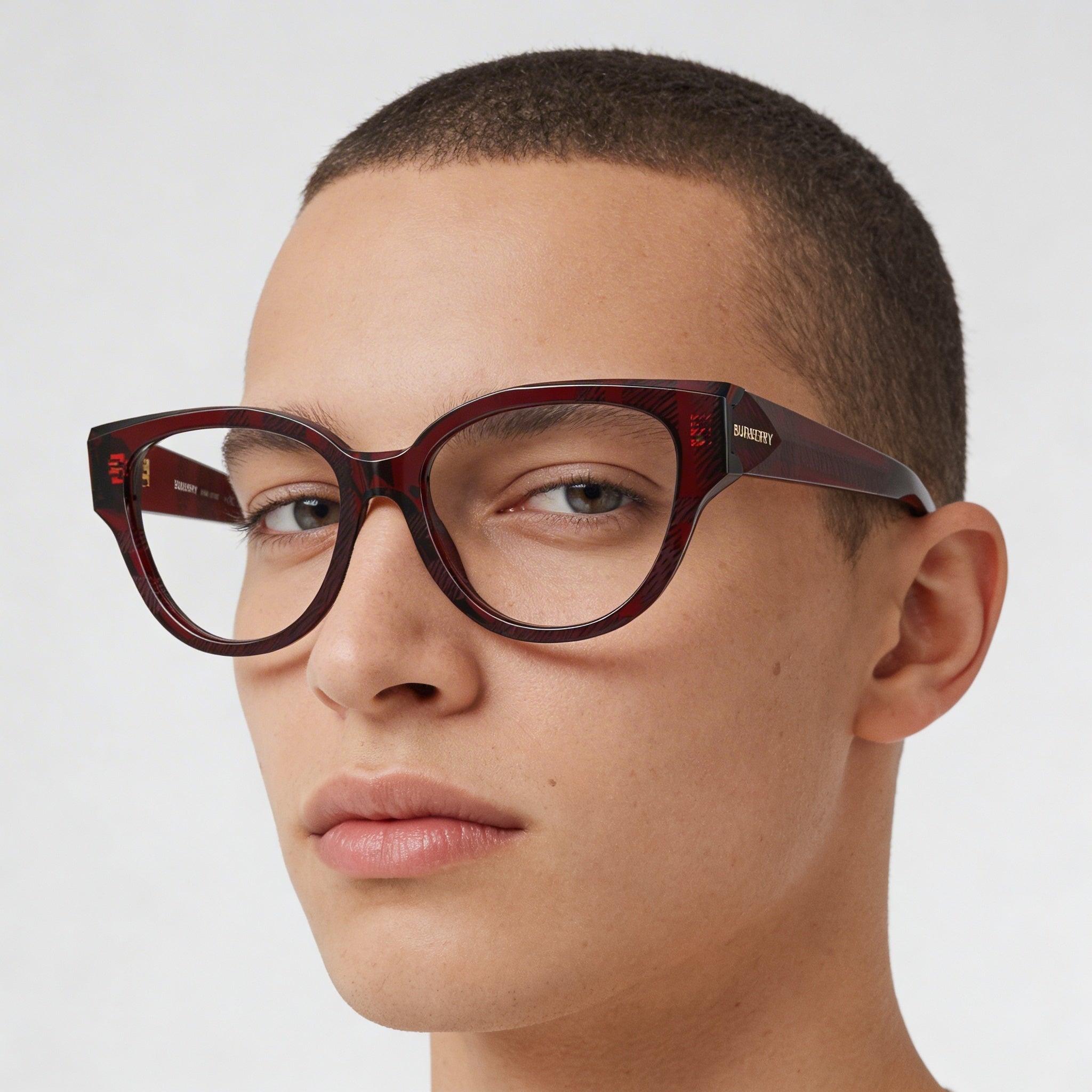 BURBERRY 0BE2421 Calibre 51 Authentic Classic Style Eyewear with Red Frame, Designed for Unisex Wearers, Photo 3