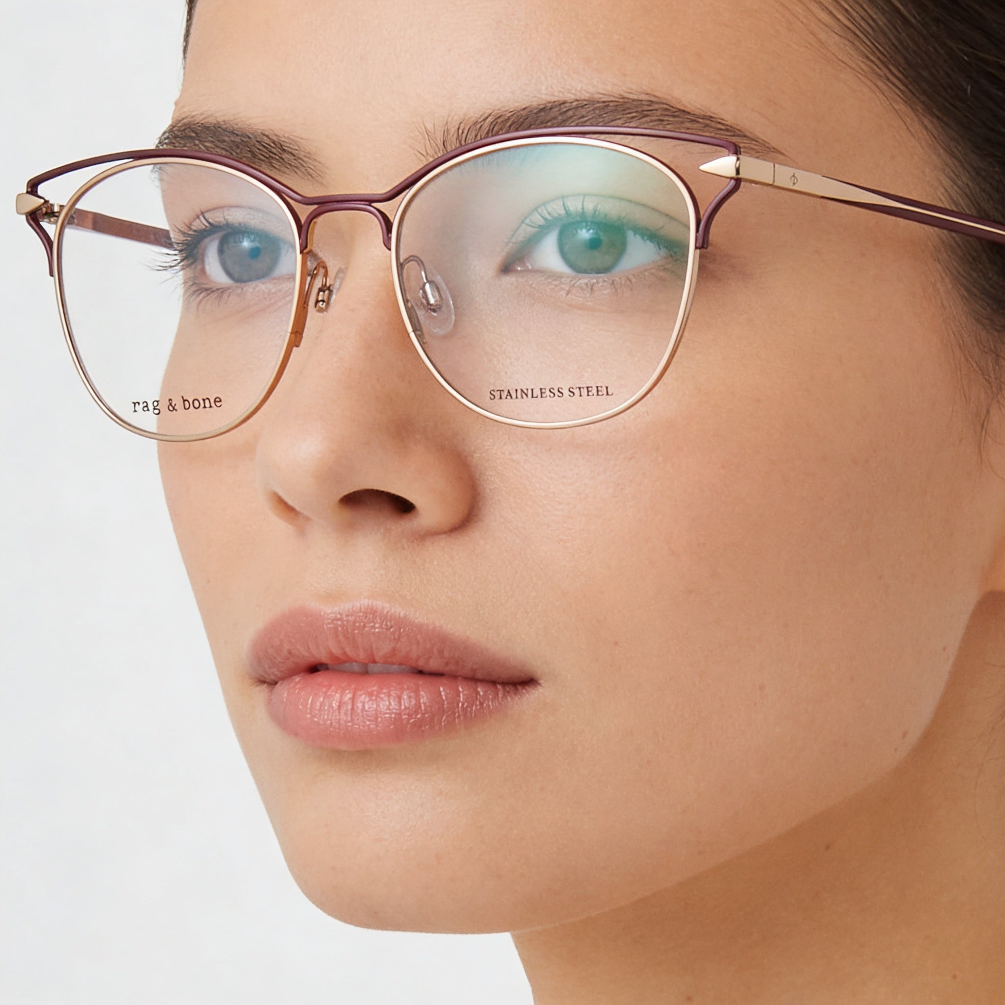 rag & bone Modern Women's Red Gold Alloy Steel Frame Polycarbonate Lenses 51mm, Photo 5