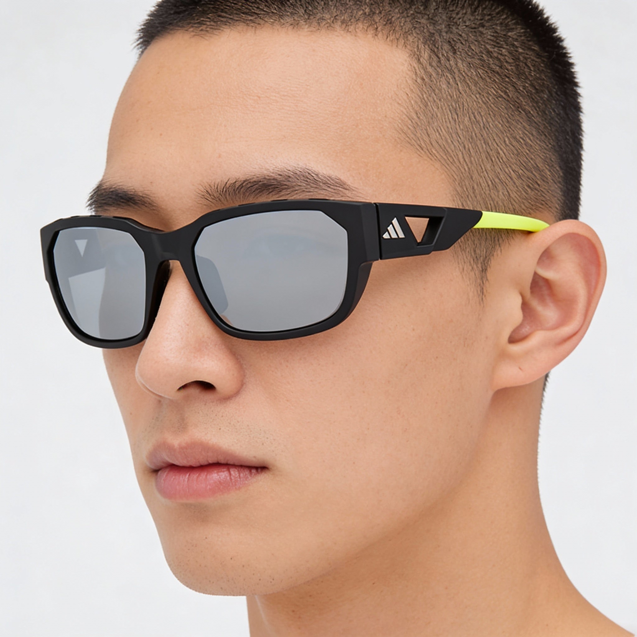 adidas Modern Men's Injected Frame Opaque Black Smoke Mirror Lens UV 400 Sunglasses 58mm Lens Width, Photo 5
