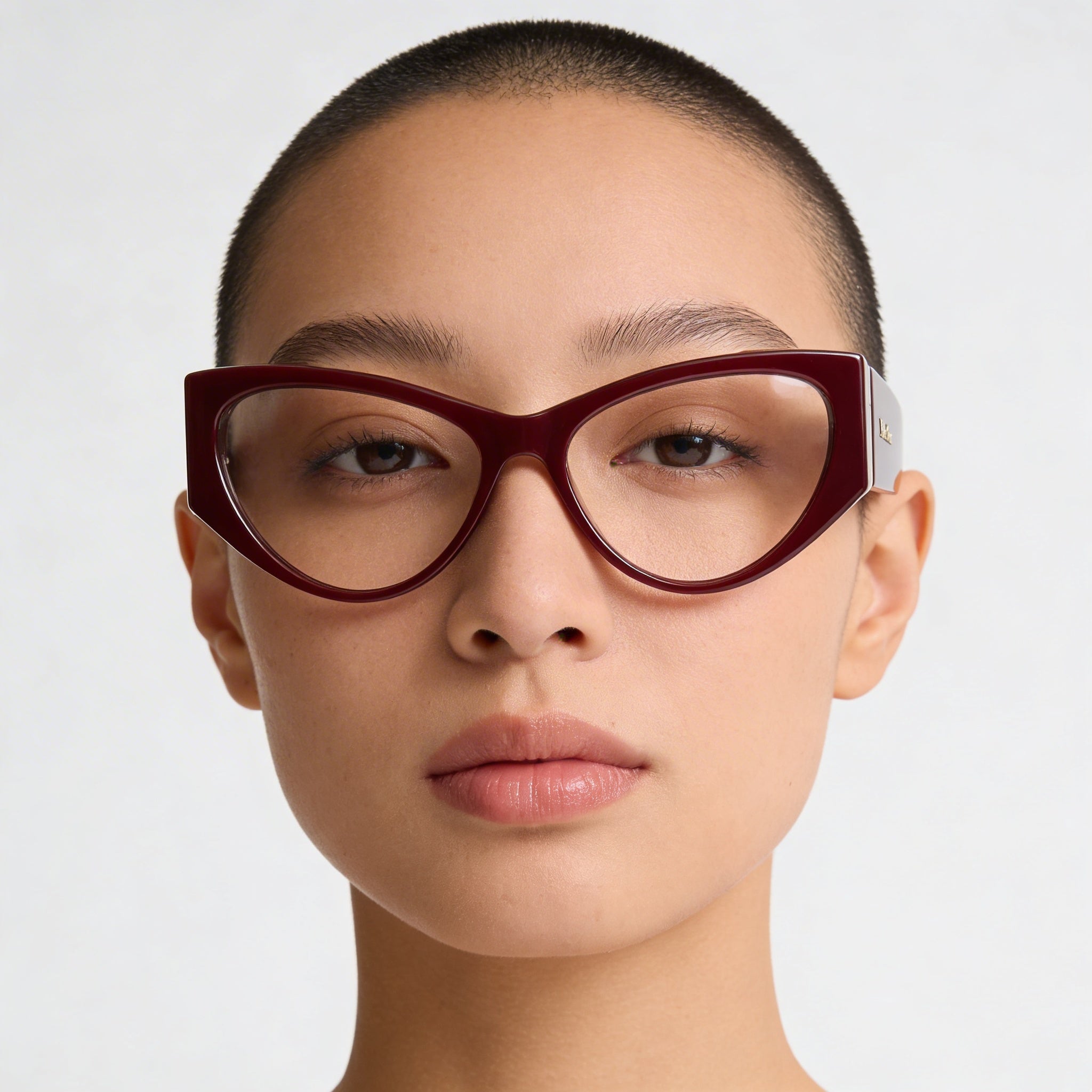 Gafas unisex MaxMara Clásico con montura de plástico y lentes de policarbonato en burdeos brillante de 55 mm, Photo 4