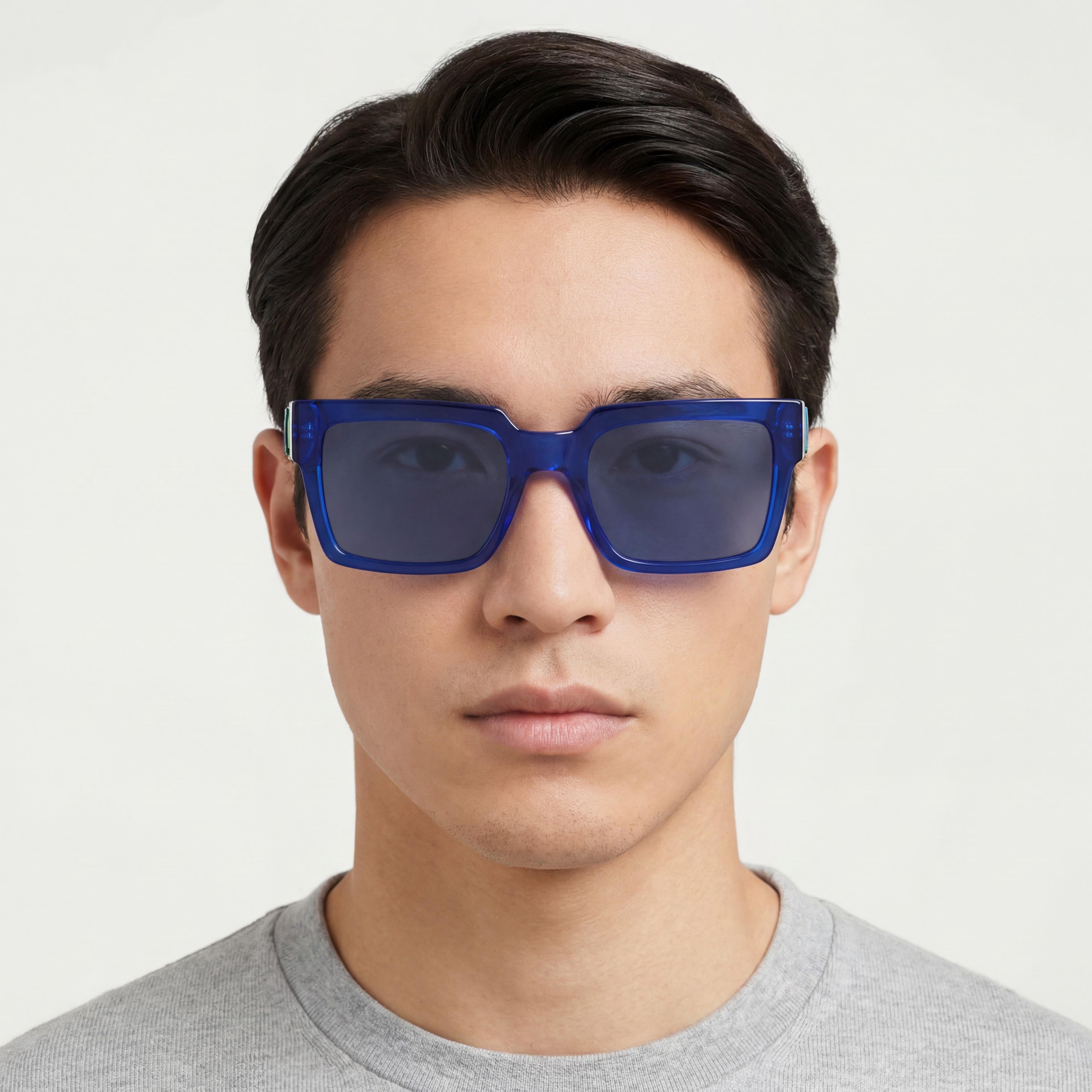 Calvin Klein Jeans Ckj23622s Unisex Blue Plant Based Resin Modified Rectangular RXable 100% UV Non-Polarized 53mm Sunglasses, Photo 5
