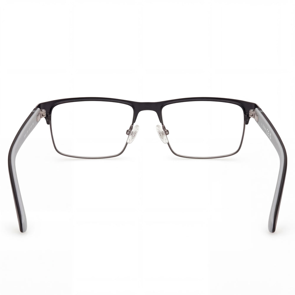 Guess GU50131 Matte Black Rectangle Eyeglasses for Men, 55mm