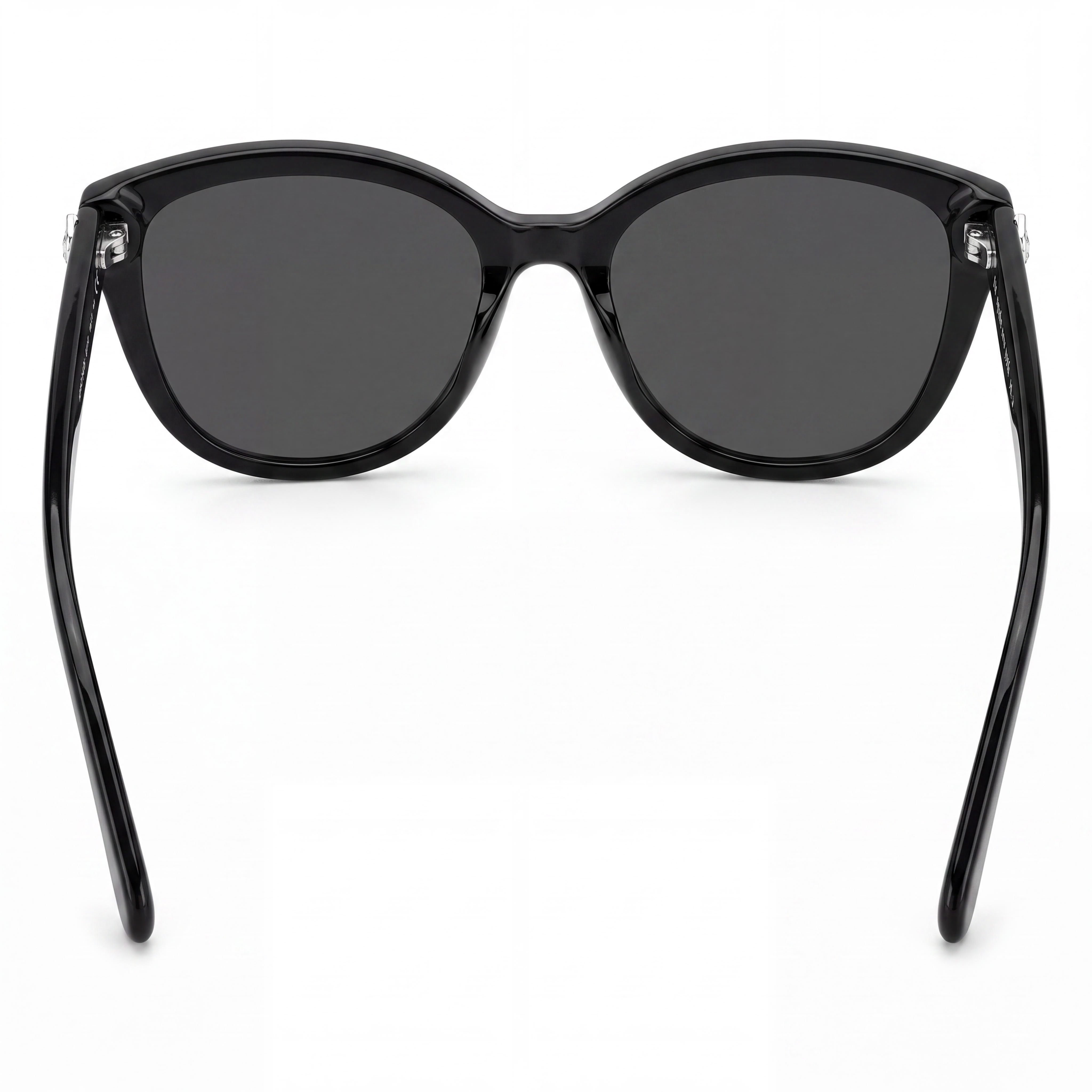 kate spade new york Hensley/G/S Women's Black Gray Plastic Frame Black Lens UV Protected Non-Polarized Sunglasses 55mm, Photo 4