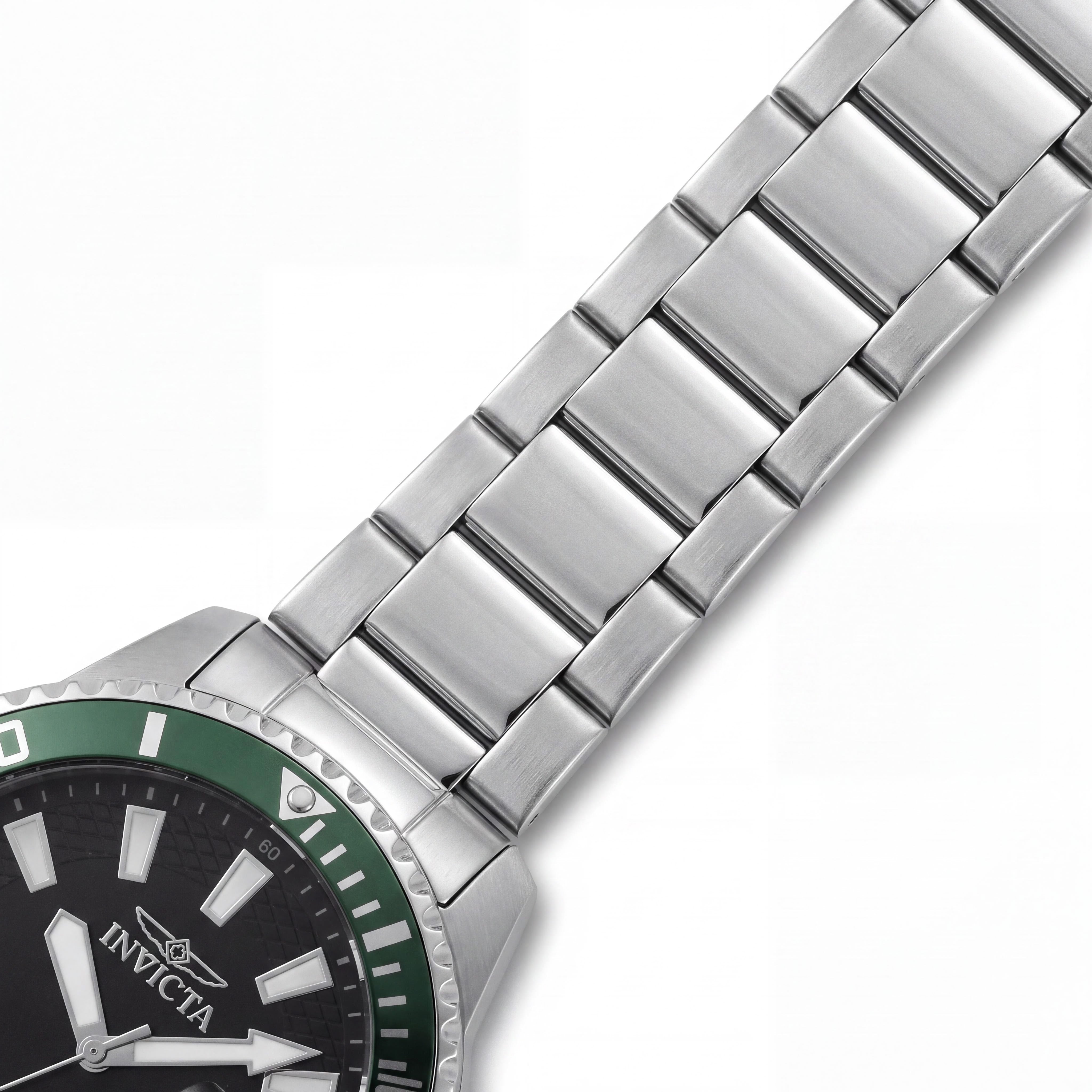 Invicta Pro Diver IN-46075-AMZUK Reloj unisex de acero inoxidable, esfera plateada y negra de 45 mm, resistente al agua, Photo 3