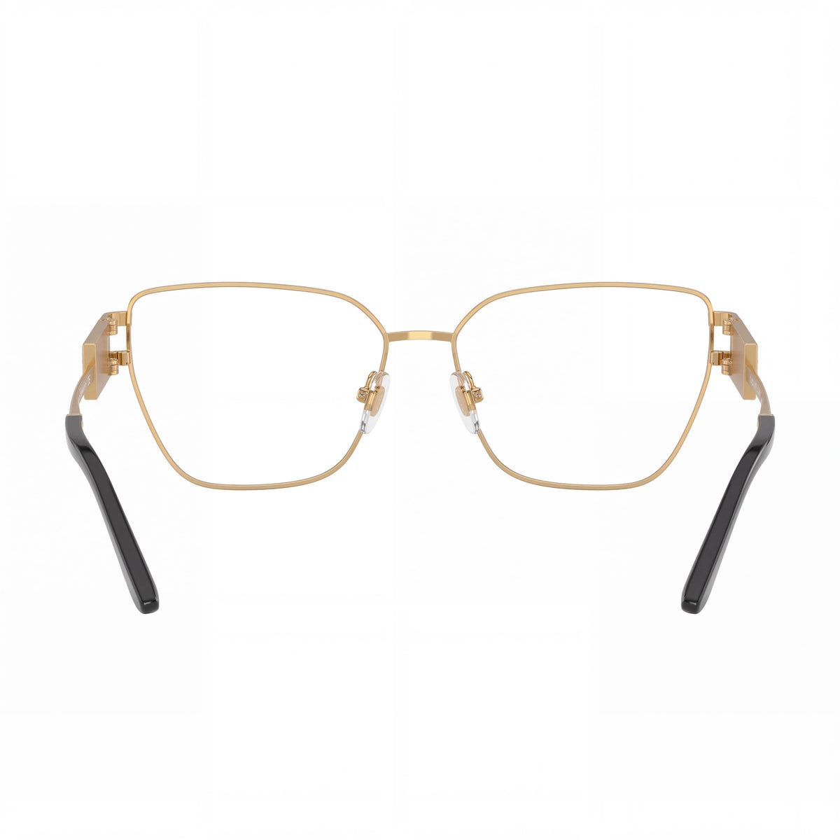 Versace Ve 1301 Women's Gold Stainless Steel Frame Clear Polycarbonate Lens Eyewear 57mm, Photo 4