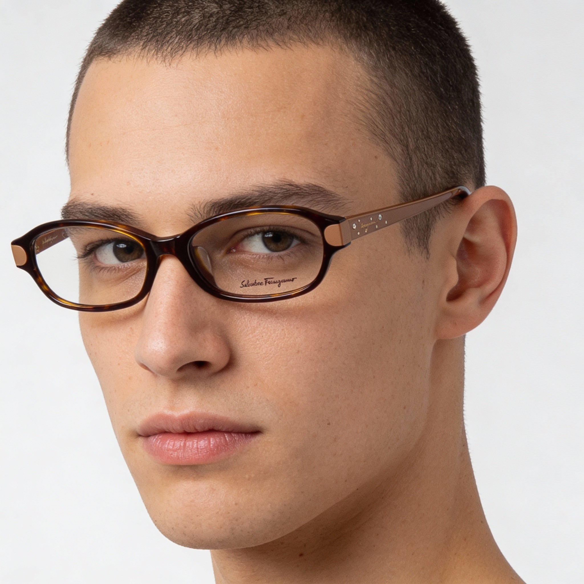 Salvatore Ferragamo Sf2795ra Men's Metal Eyeglasses with Stainless Steel Frame and Clear Lens 53mm, Photo 5