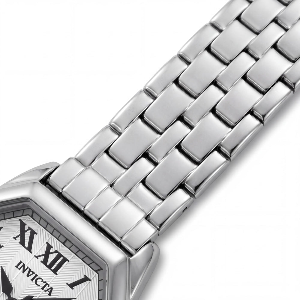 Invicta Wildflower 48957 Reloj de cuarzo para mujer, esfera plateada, caja y brazalete de acero inoxidable 27mm