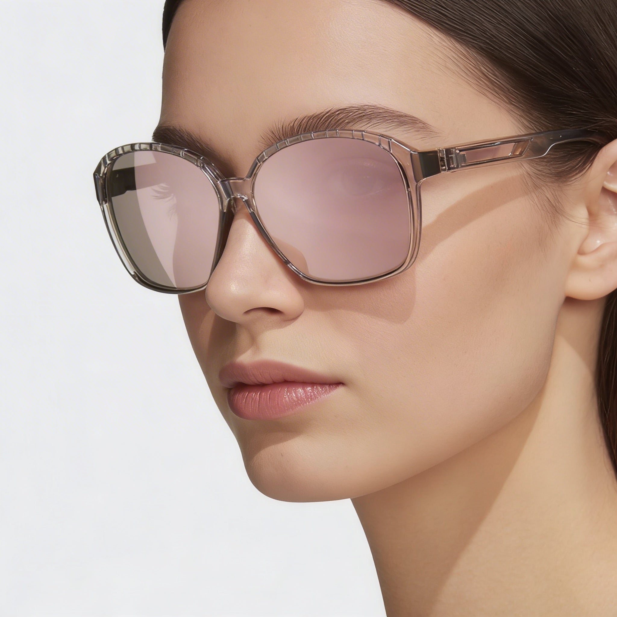 Adidas Classic Women's Plastic Sunglasses Shiny Light Brown Frame Brown Mirror Gradient Non-Polarized UV400 62mm, Photo 3