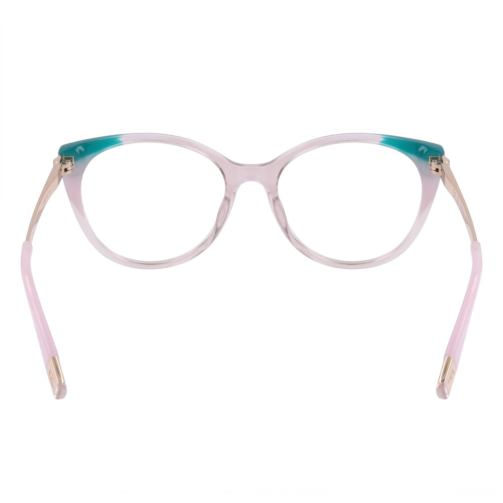 Furla Antique Pink Rectangle Eyeglasses for Women, Acetate 53mm